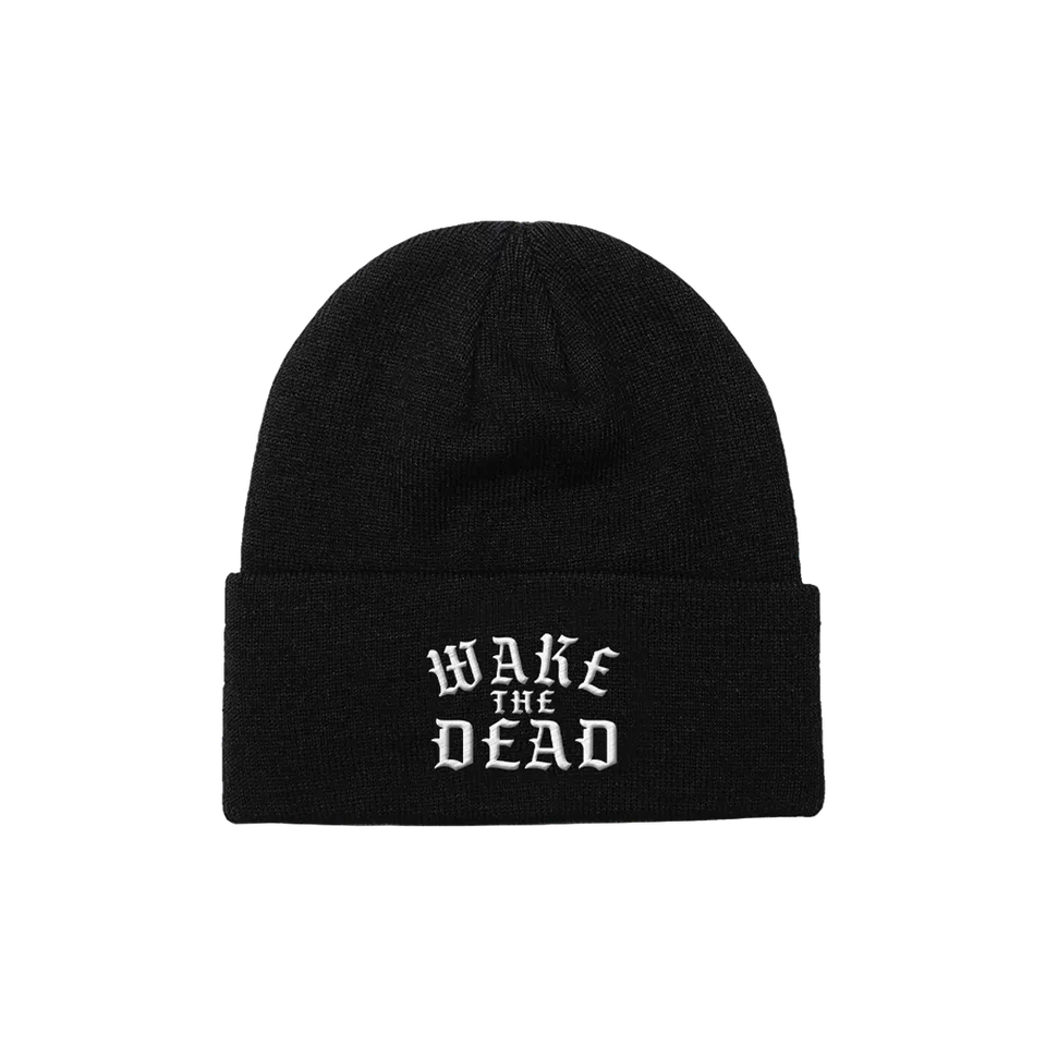 Wake The Dead Logo bonnet noir maille
