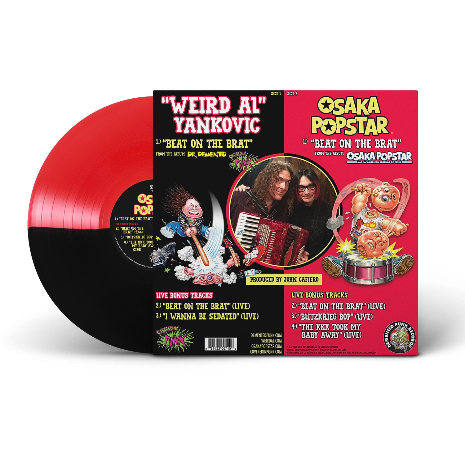 Demented Punk Beat on the Brat vinyle 12 pouces rouge noir