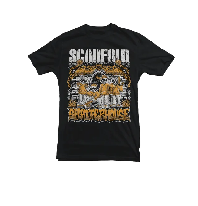 Scarfold Splatterhouse T-shirt noir coton bio