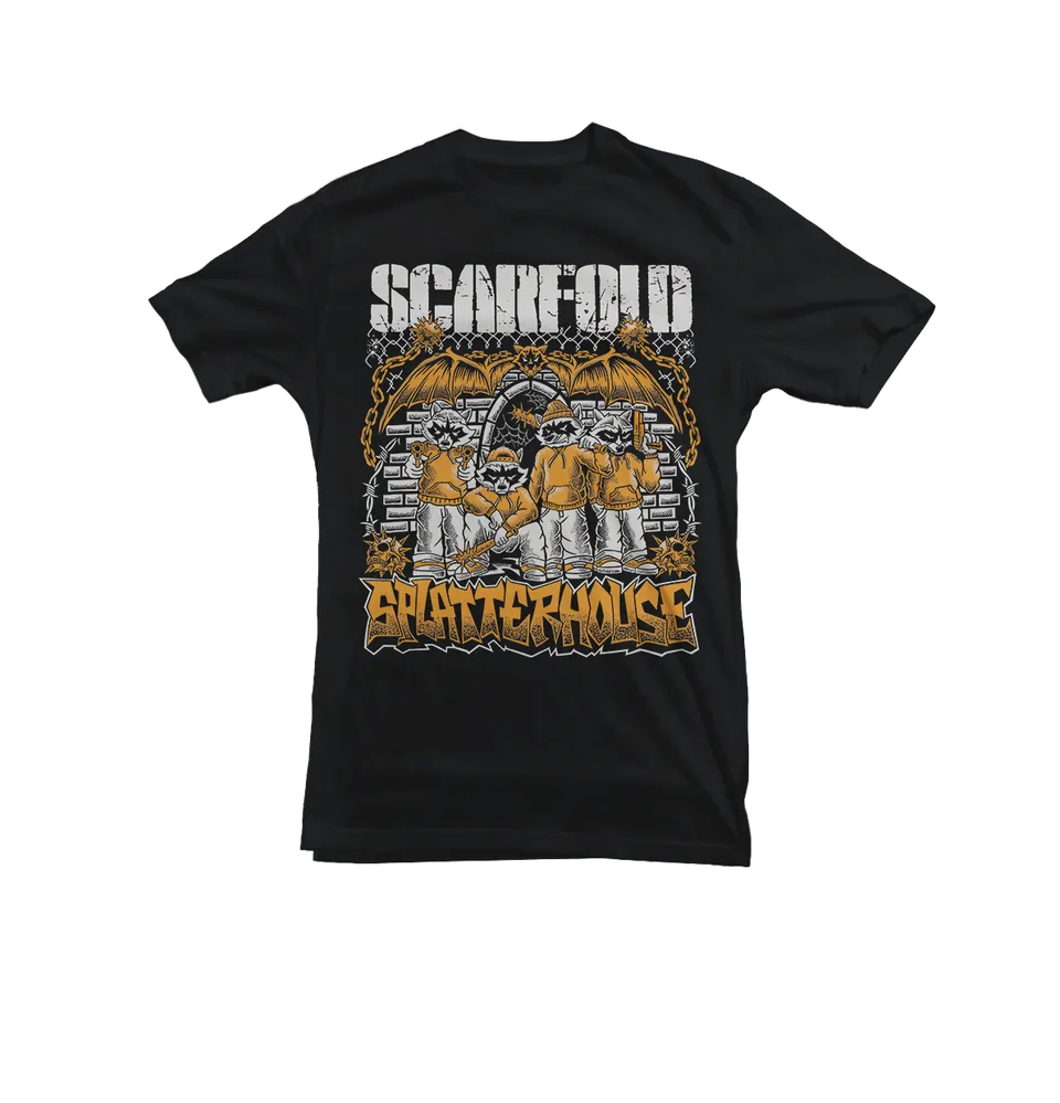 Scarfold Splatterhouse T-shirt noir coton bio