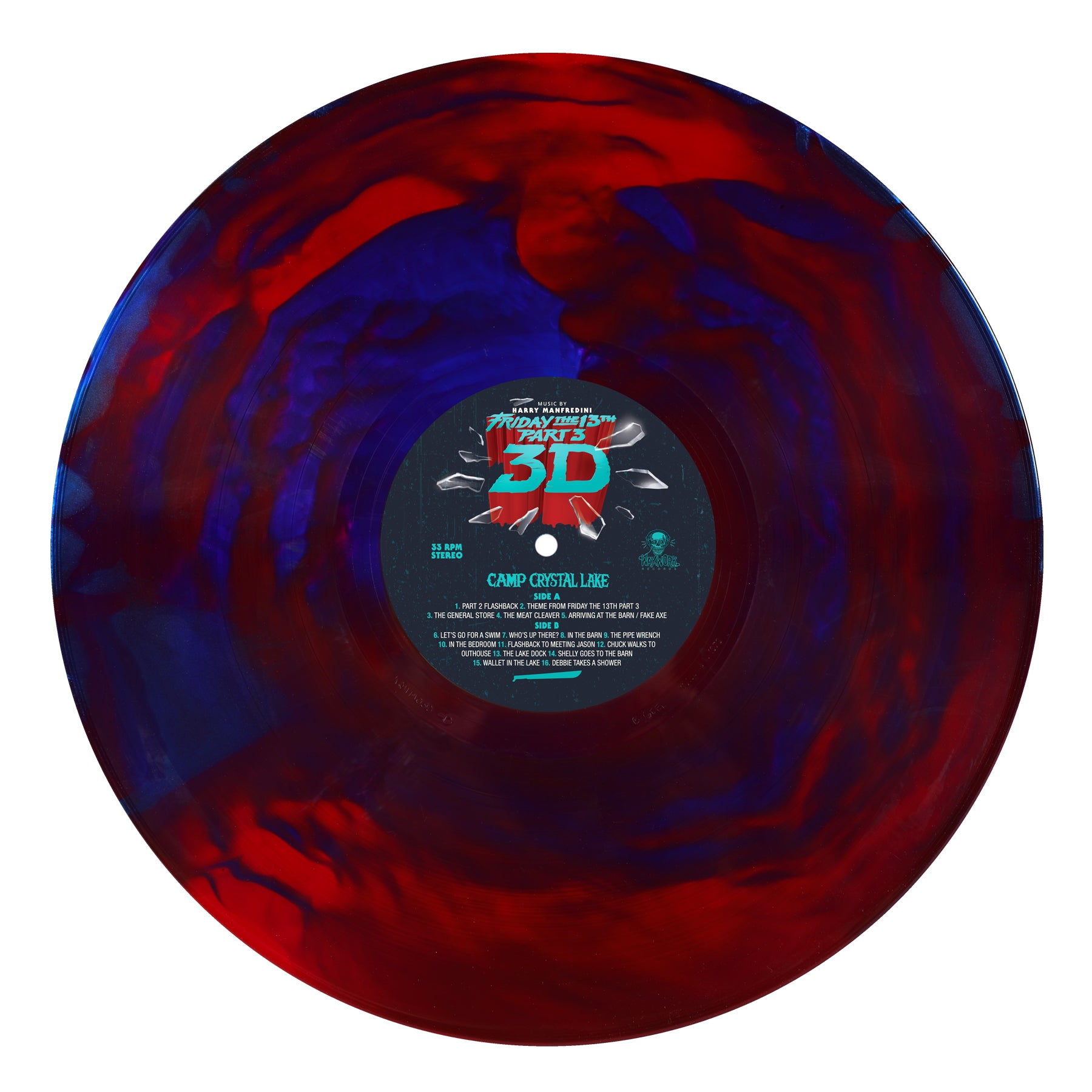 Waxwork Friday 13th Part 3 vinyle double LP 3D