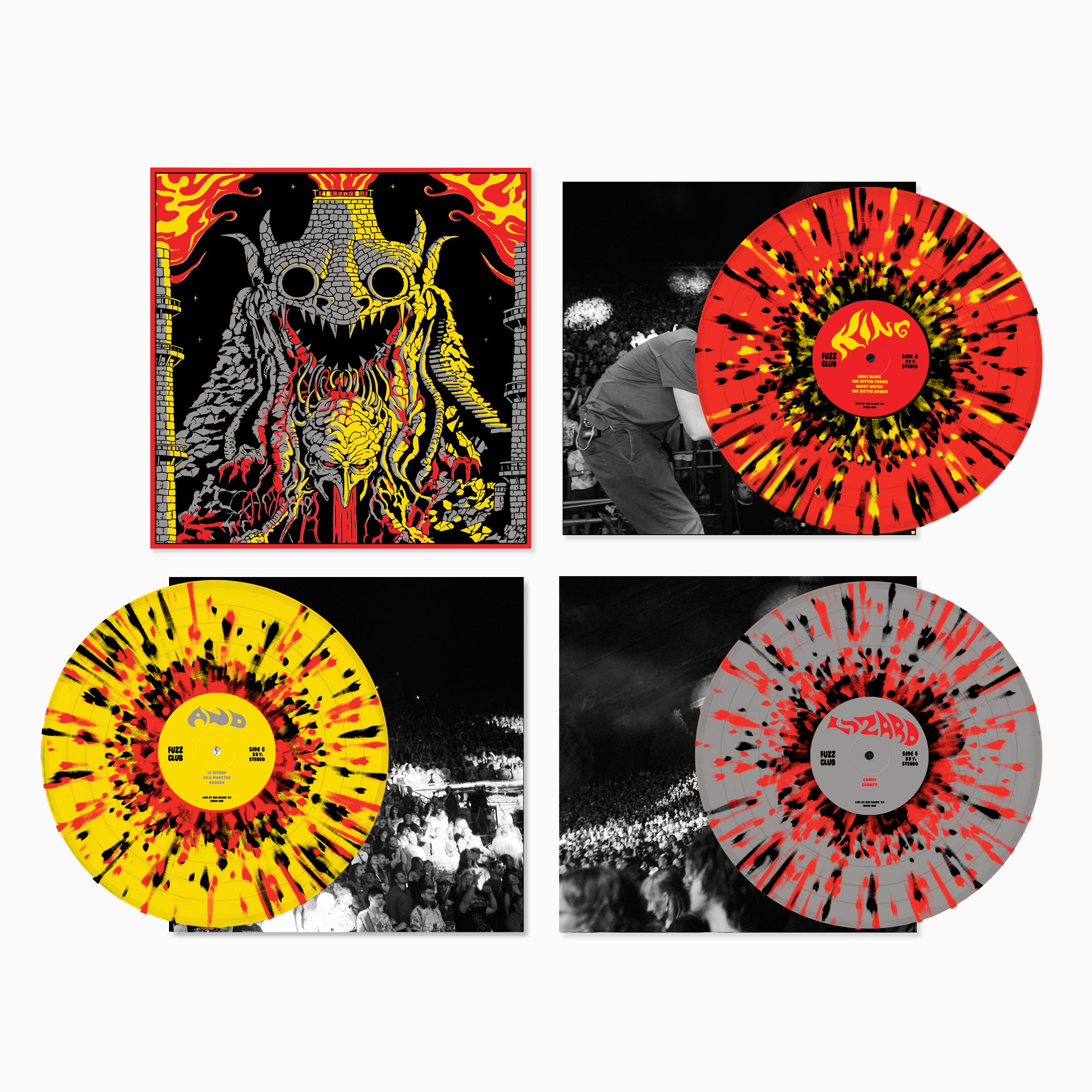 Fuzz Club King Gizzard Live Red Rocks '24 coffret 3 vinyles Show 1