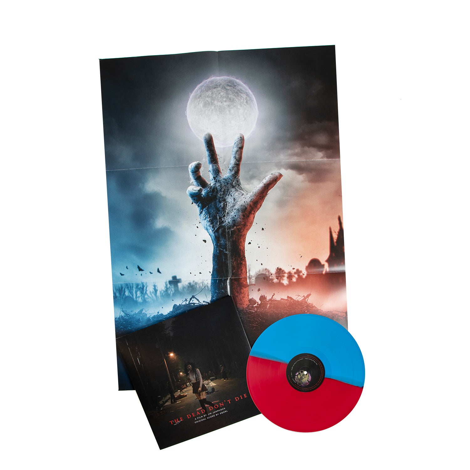 Waxwork Records The Dead Don't Die vinyle BO split rouge bleu