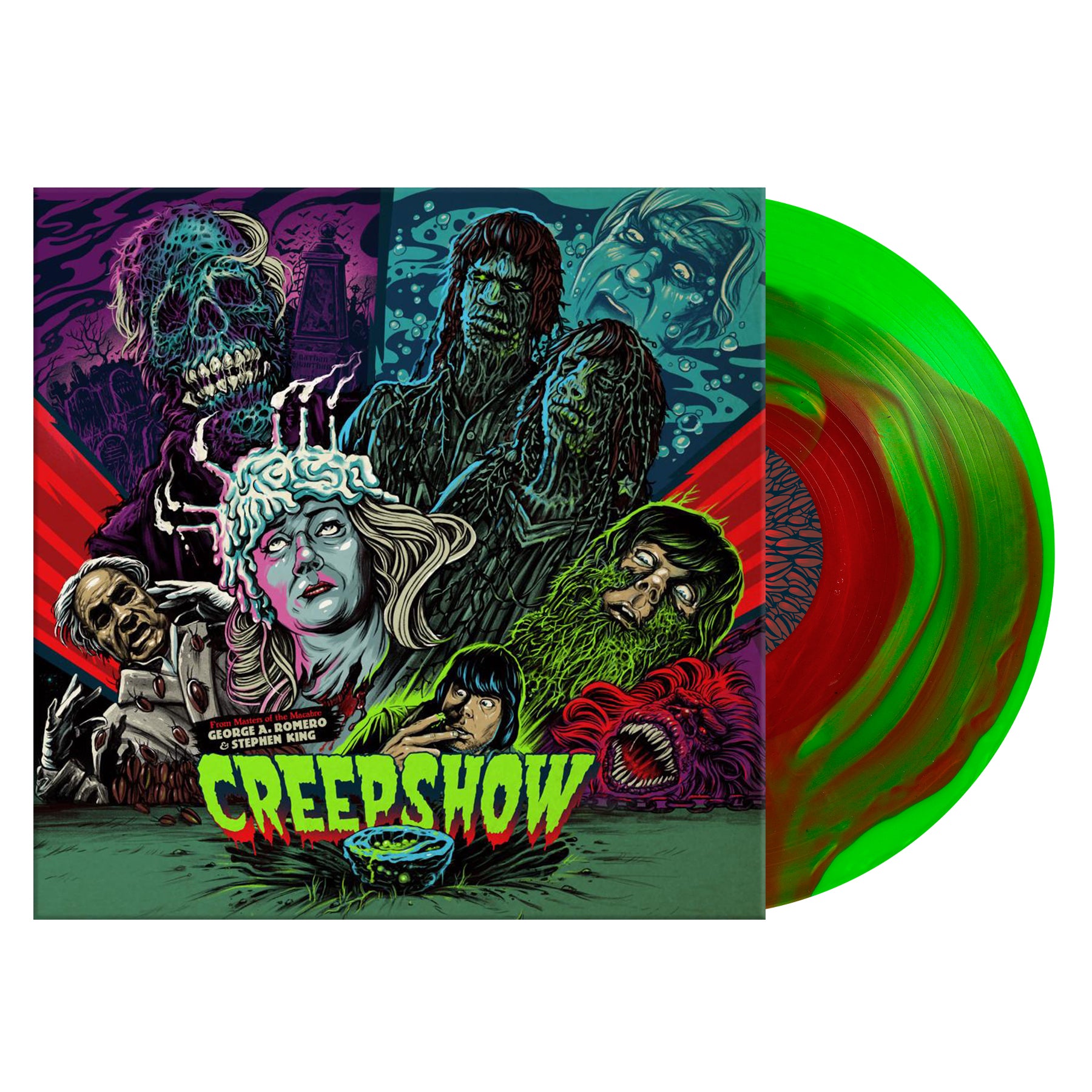 Waxwork Records Creepshow vinyle Meteor Green Blood Red