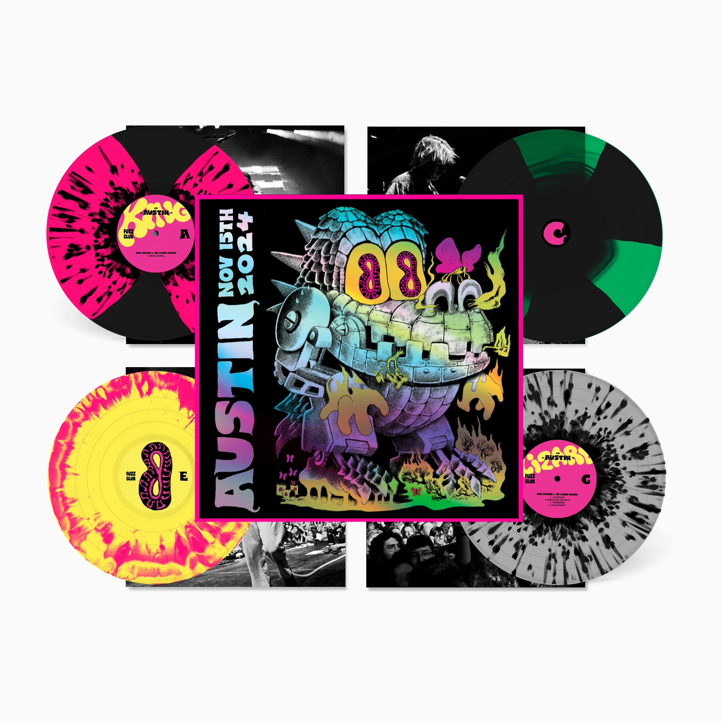 King Gizzard Live In Austin 24 coffret vinyle 4LP V2