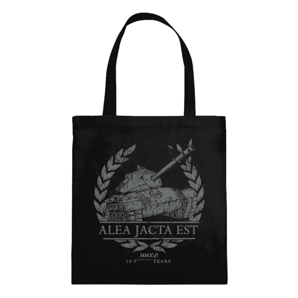 Alea Jacta Est Tank tote bag sac noir coton
