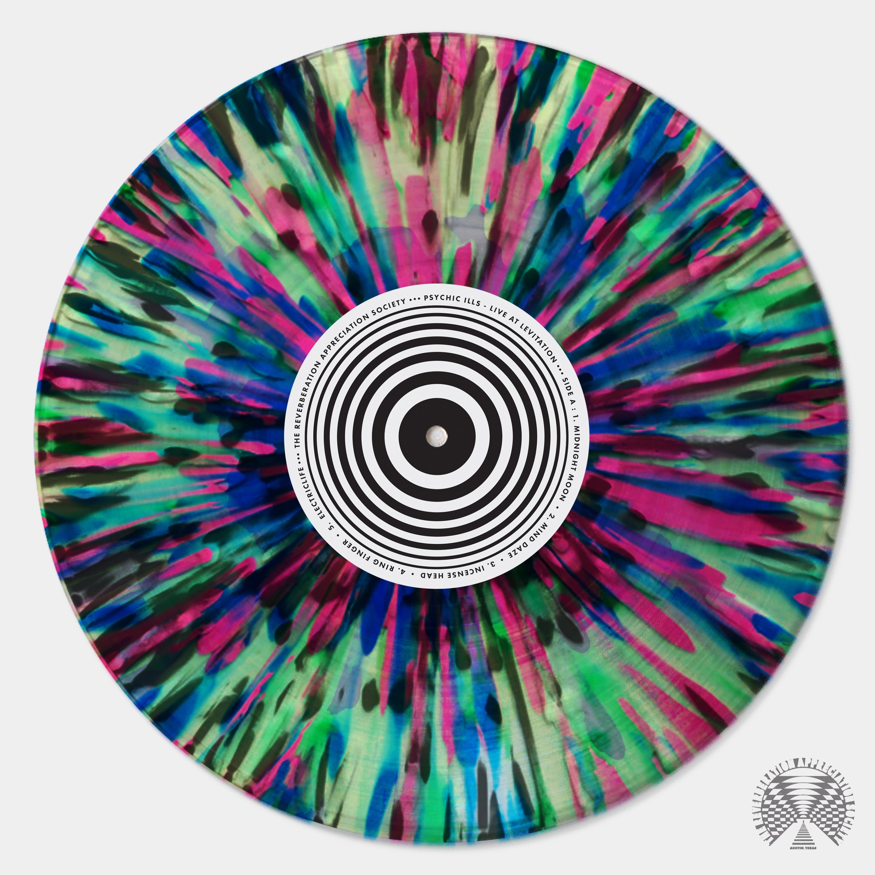 Psychic Ills Live At Levitation vinyle splatter coke bottle