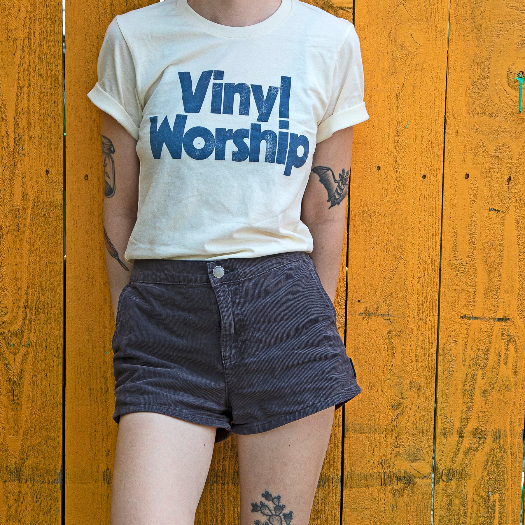 Waxwork Records Vinyl Worship t-shirt naturel
