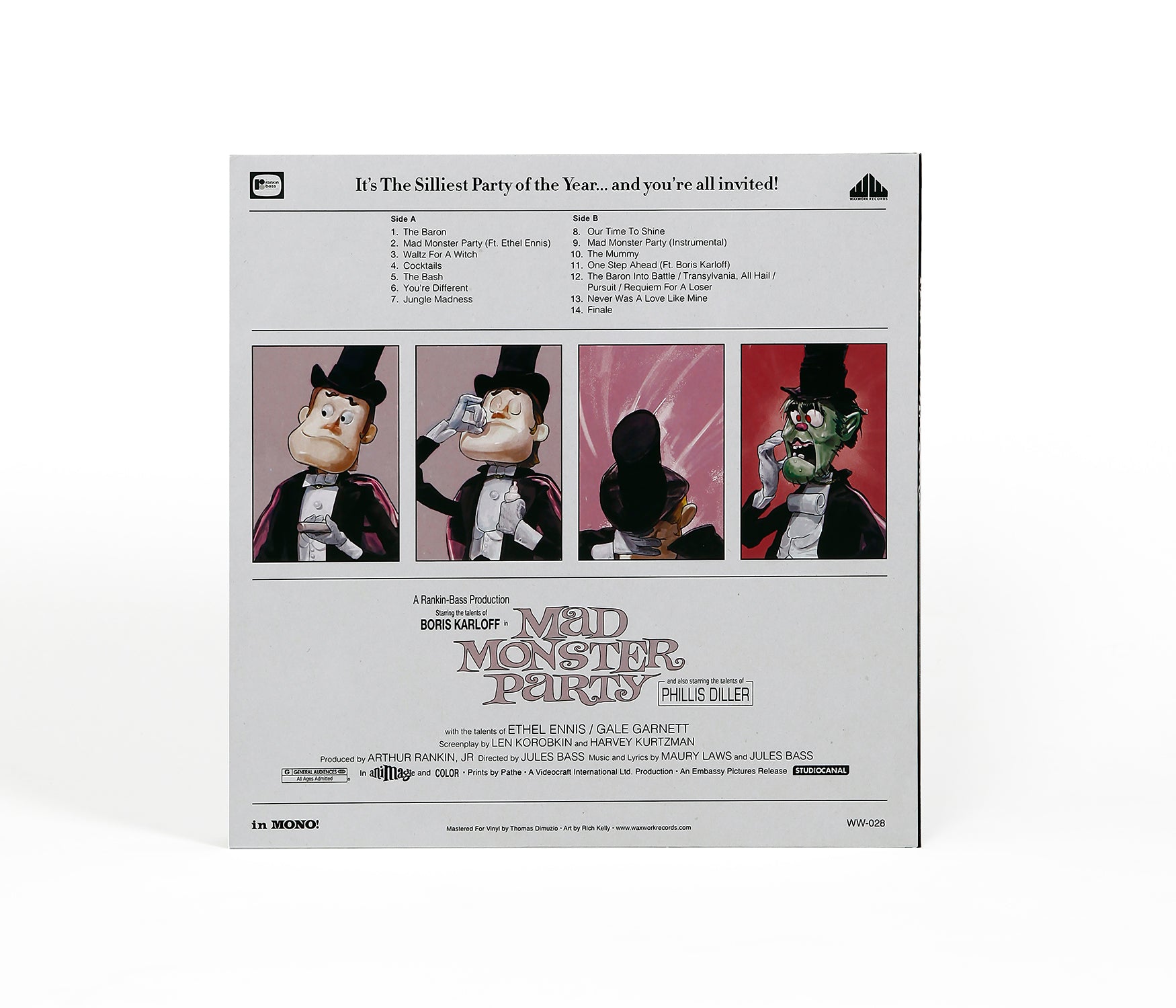 Waxwork Records Mad Monster Party vinyle couleur Dracula