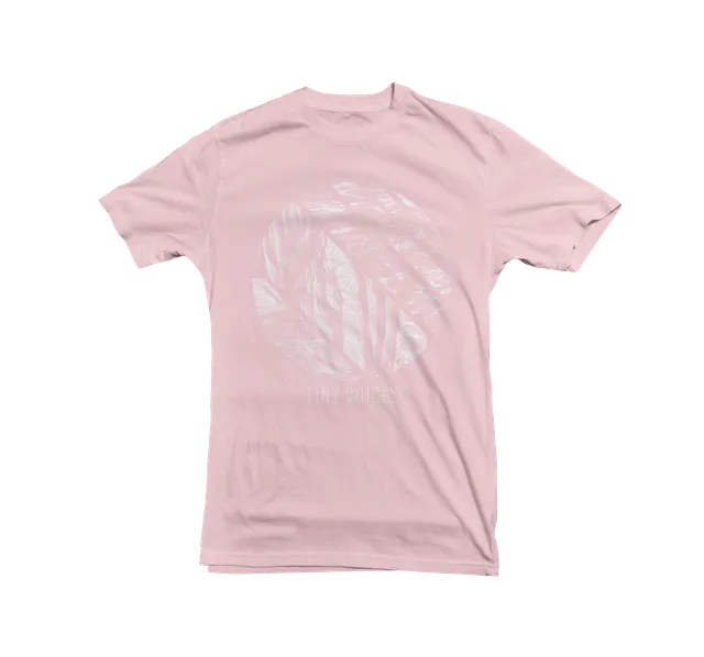 Tiny Voices Erosion Circle T-shirt rose coton