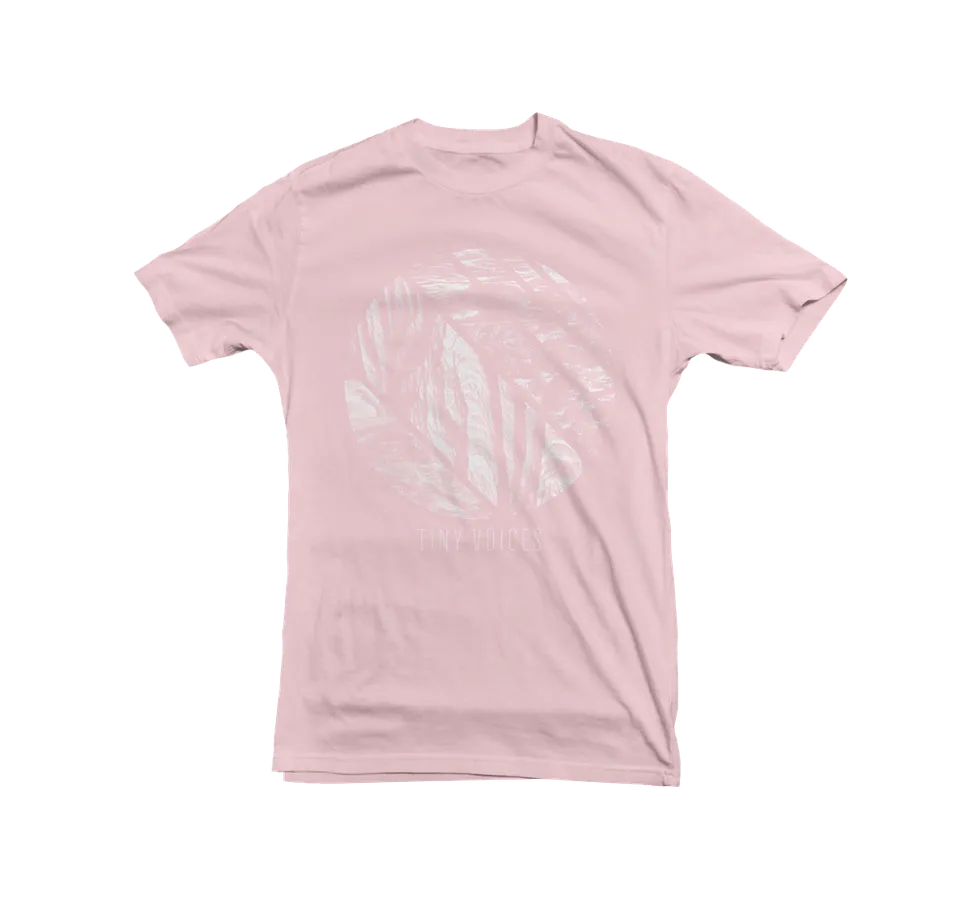 Tiny Voices Erosion Circle T-shirt rose coton