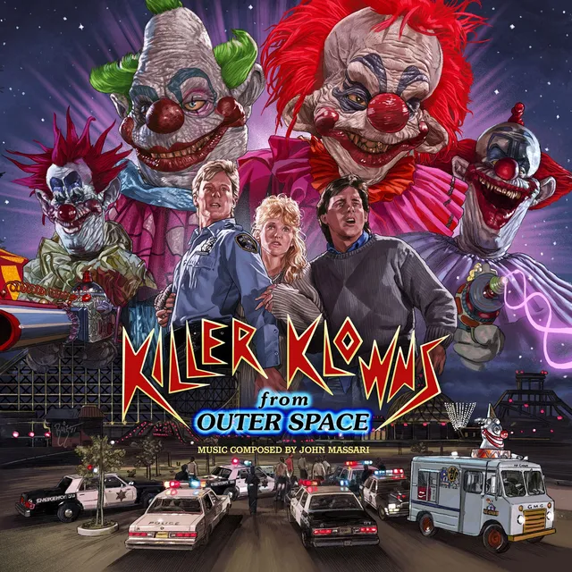 Waxwork Records Killer Klowns From Outer Space vinyle 2LP couleur pinwheel