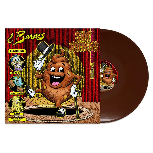 Barnes & Barnes Shit Happens vinyle LP marron comédie