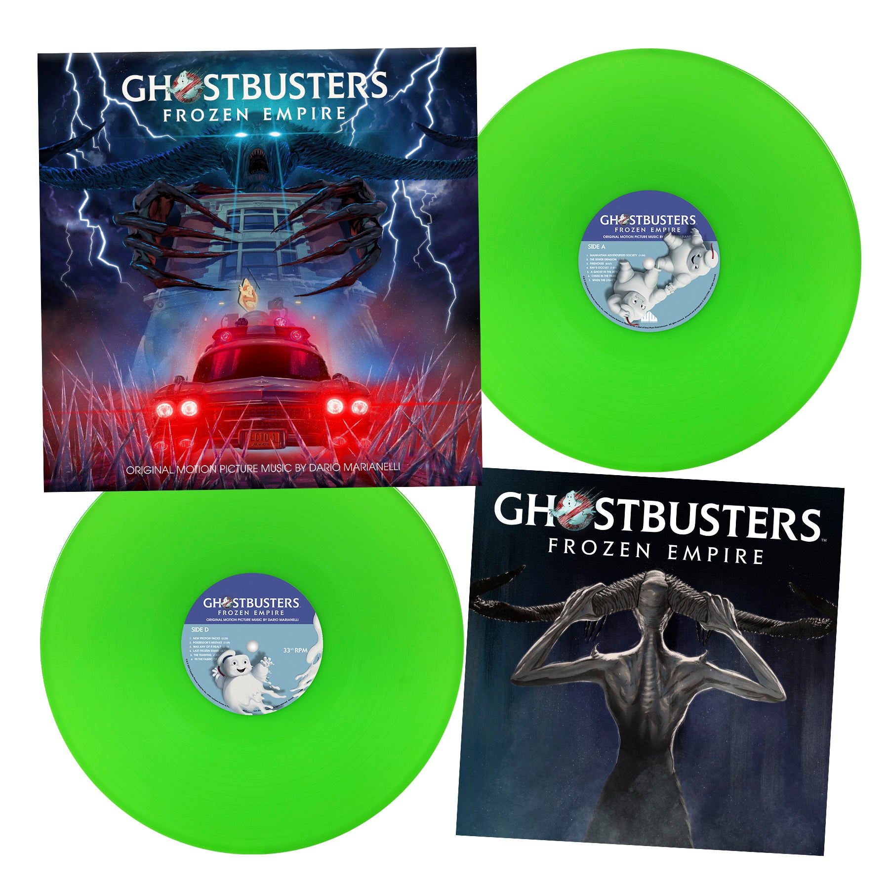 Waxwork Ghostbusters Frozen Empire vinyle vert Marianelli