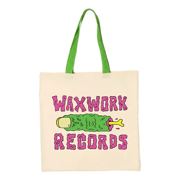 Waxwork Records Finger Tote tote bag toile vert
