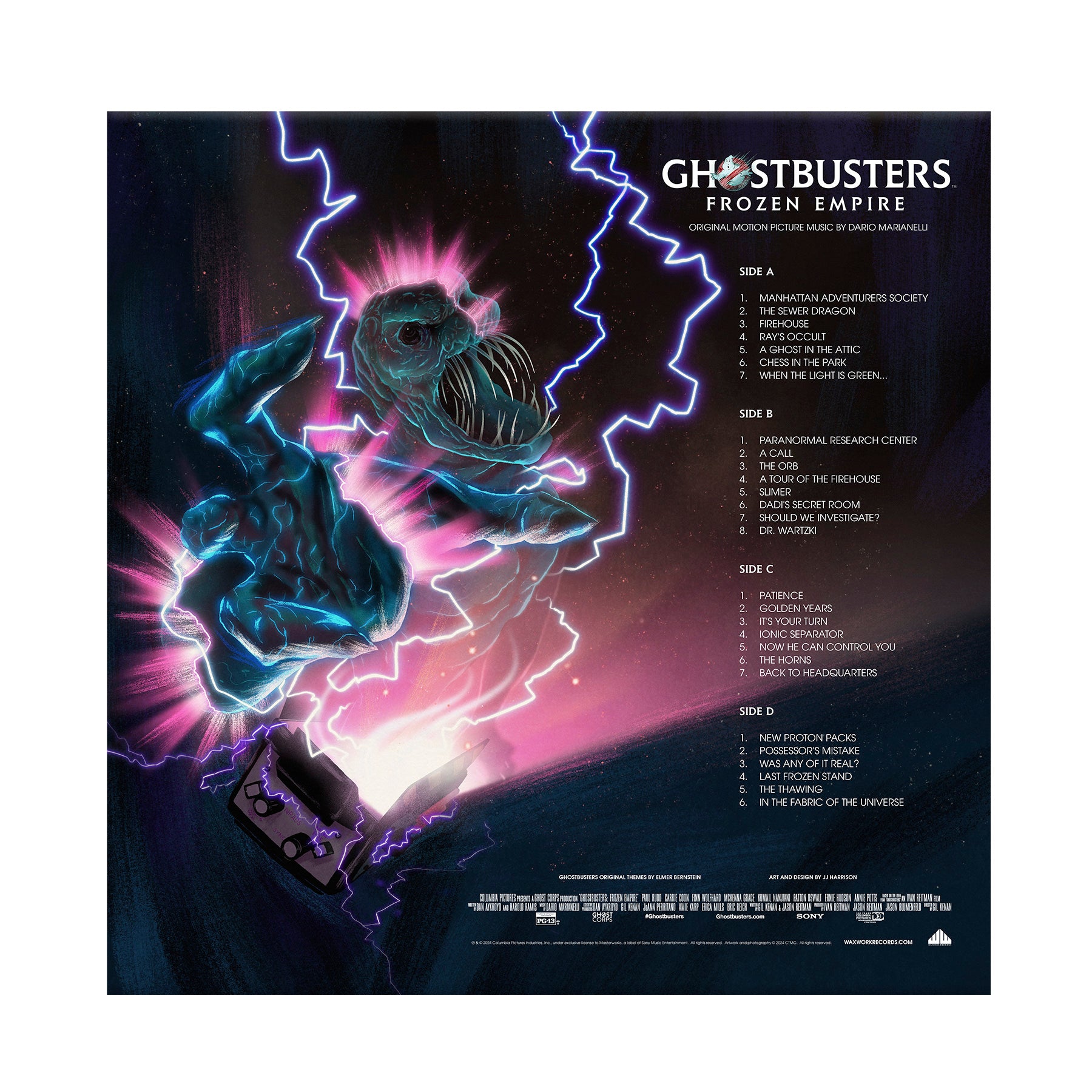 Waxwork Ghostbusters Frozen Empire vinyle vert Marianelli