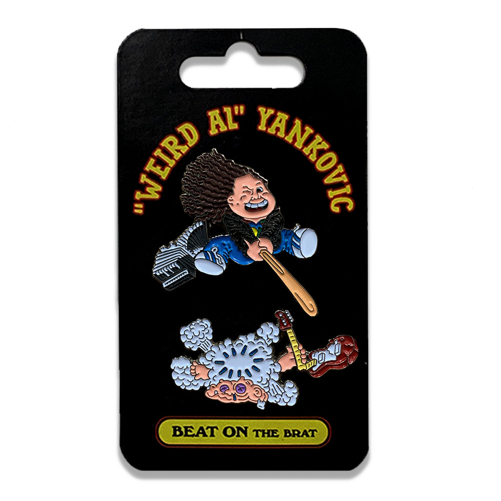 Weird Al Yankovic Brat Beater pin's émail lot de 2