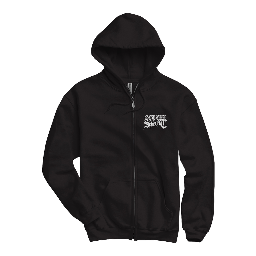 Get The Shot Death To Oppressors Hoodie zip noir