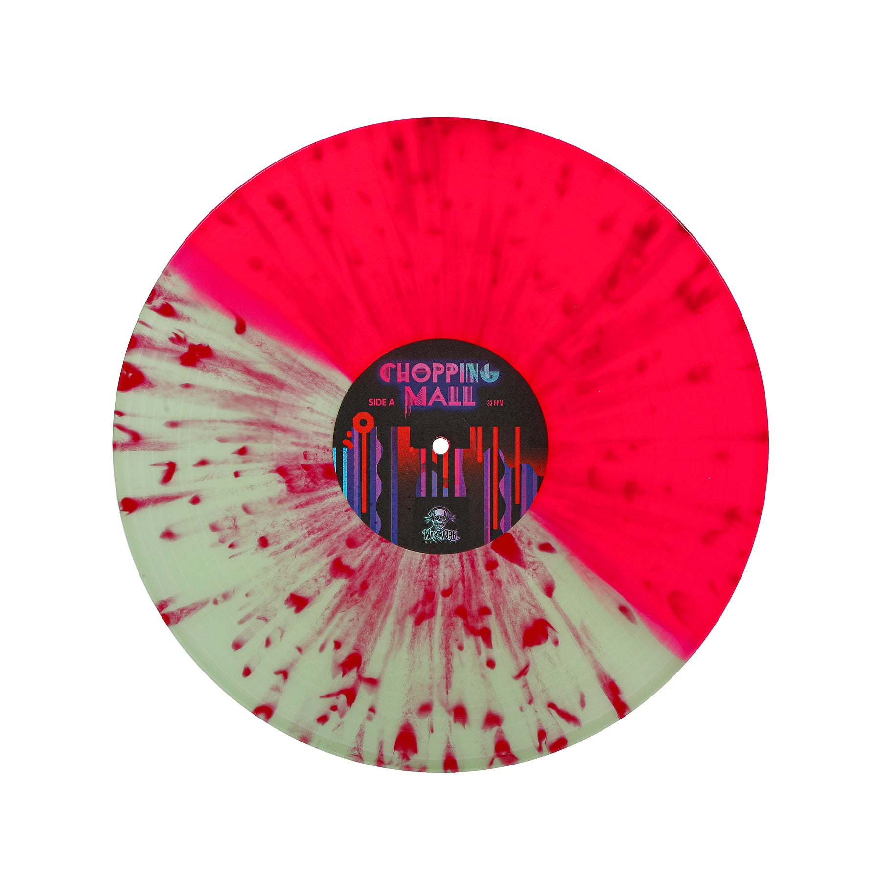 Waxwork Records Chopping Mall vinyle rose split splatter