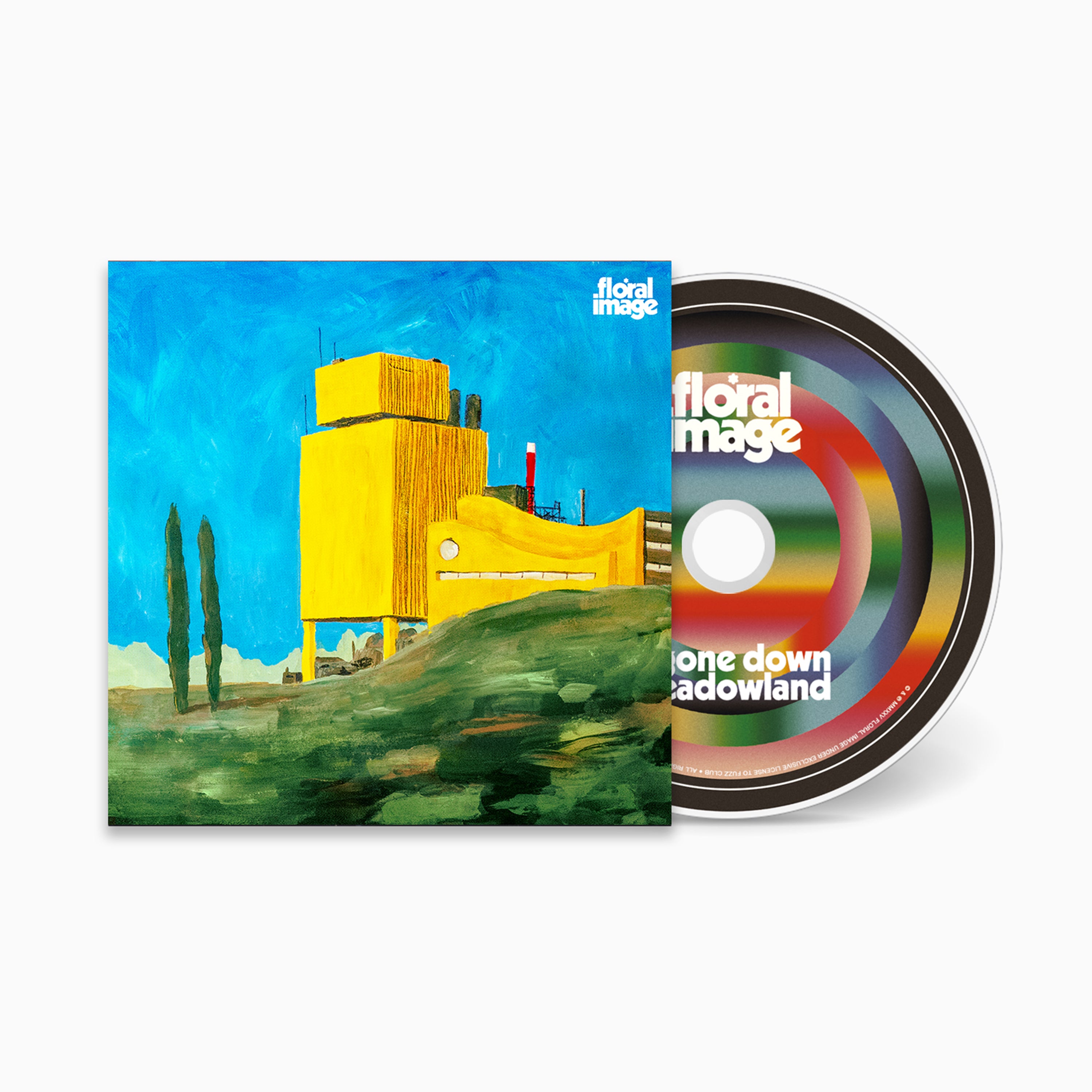 Floral Image Gone Down Meadowland vinyle rouge cerise