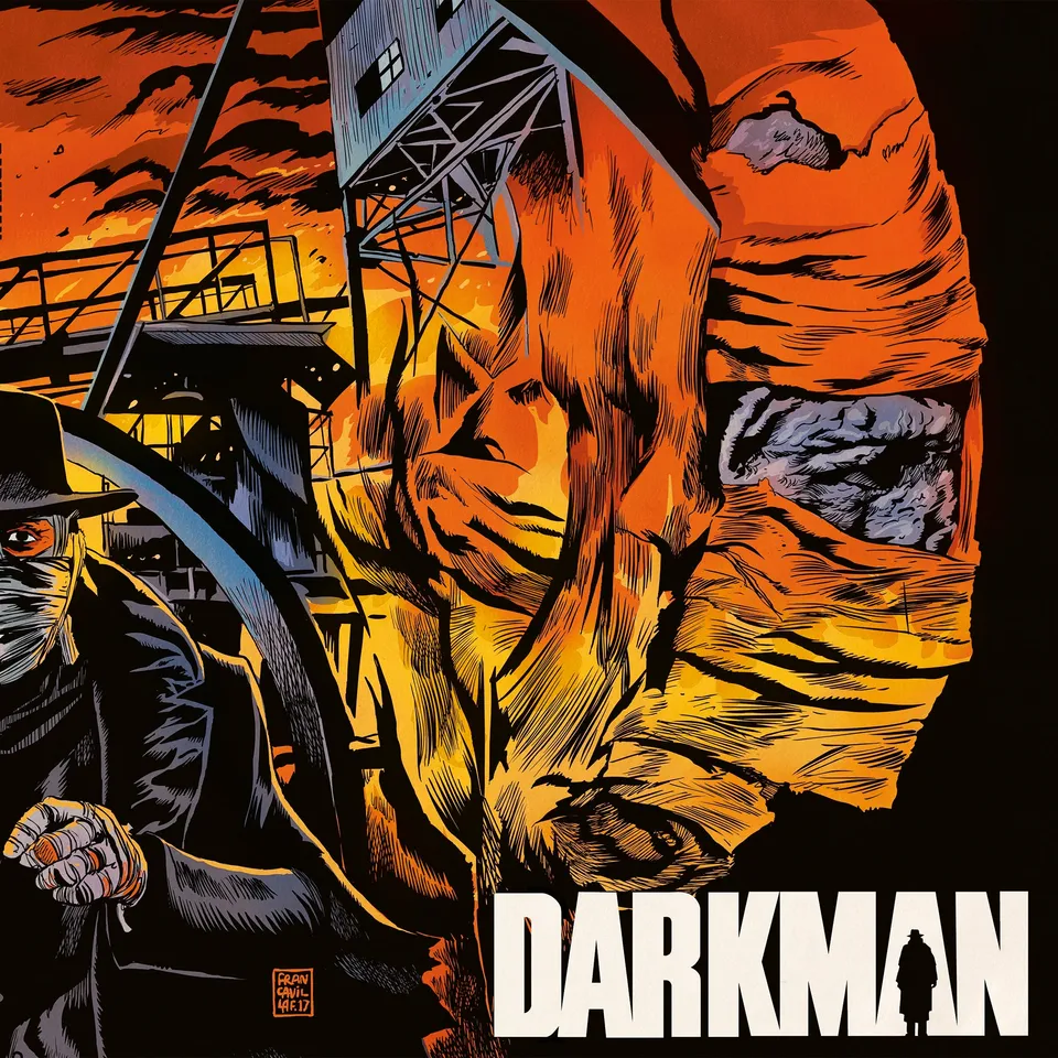 Waxwork Records Darkman vinyle 180g Fire orange rouge