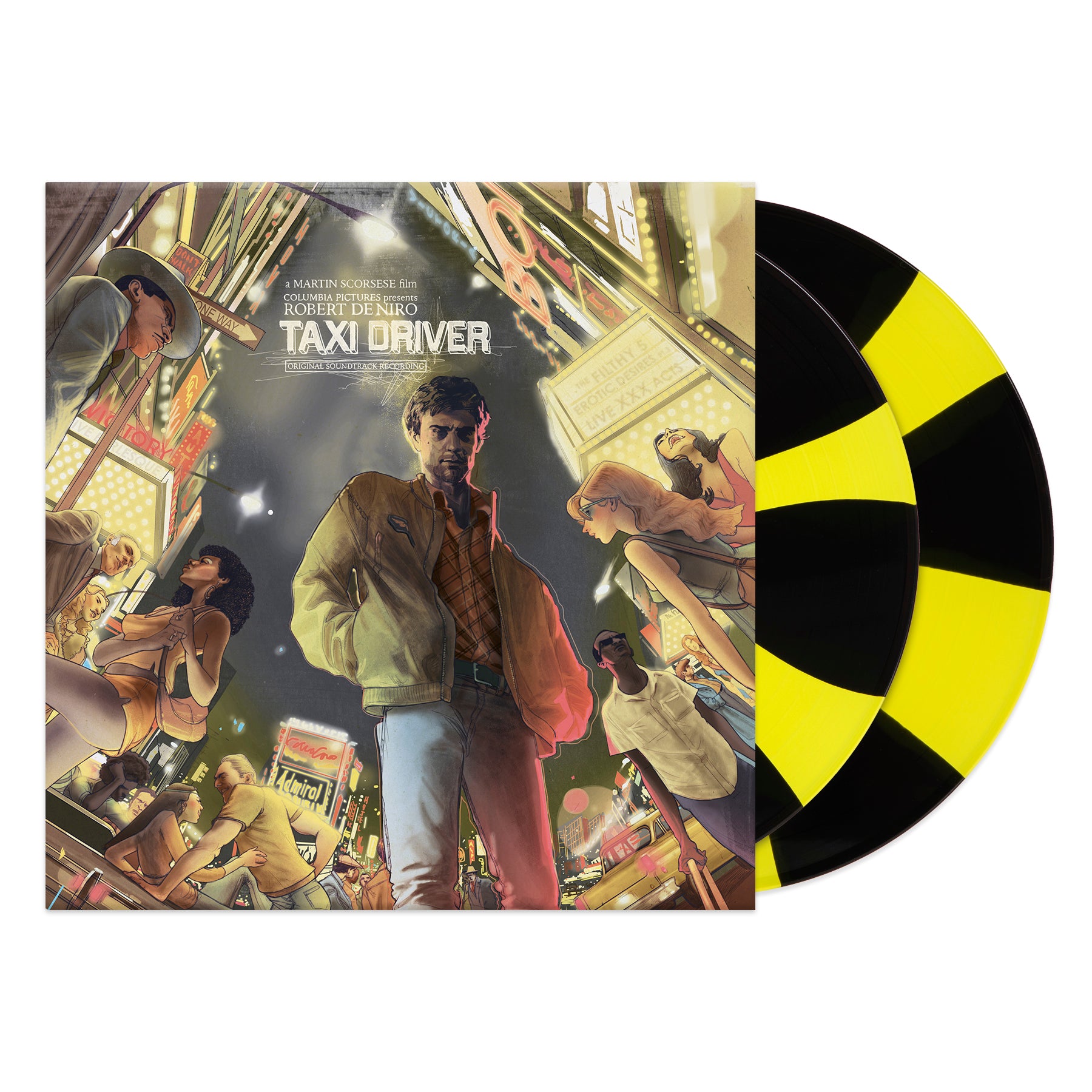 Waxwork Taxi Driver vinyle 2LP jaune pinwheel