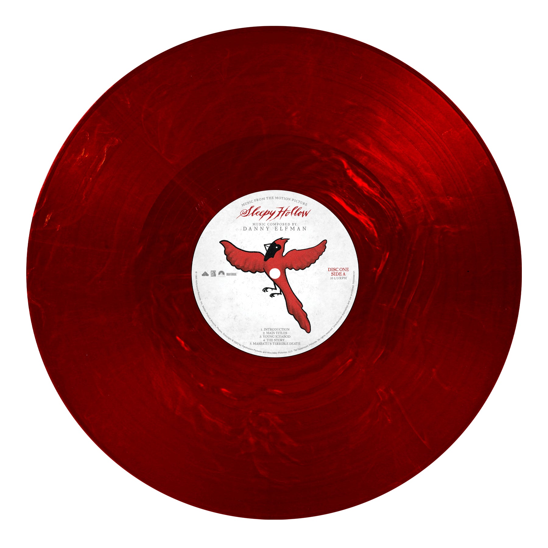Waxwork Records Sleepy Hollow vinyle rouge sang Danny Elfman