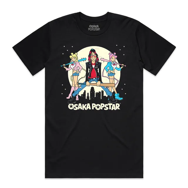 Demented Punk Osaka Popstar Sailor Bat Moon t-shirt noir