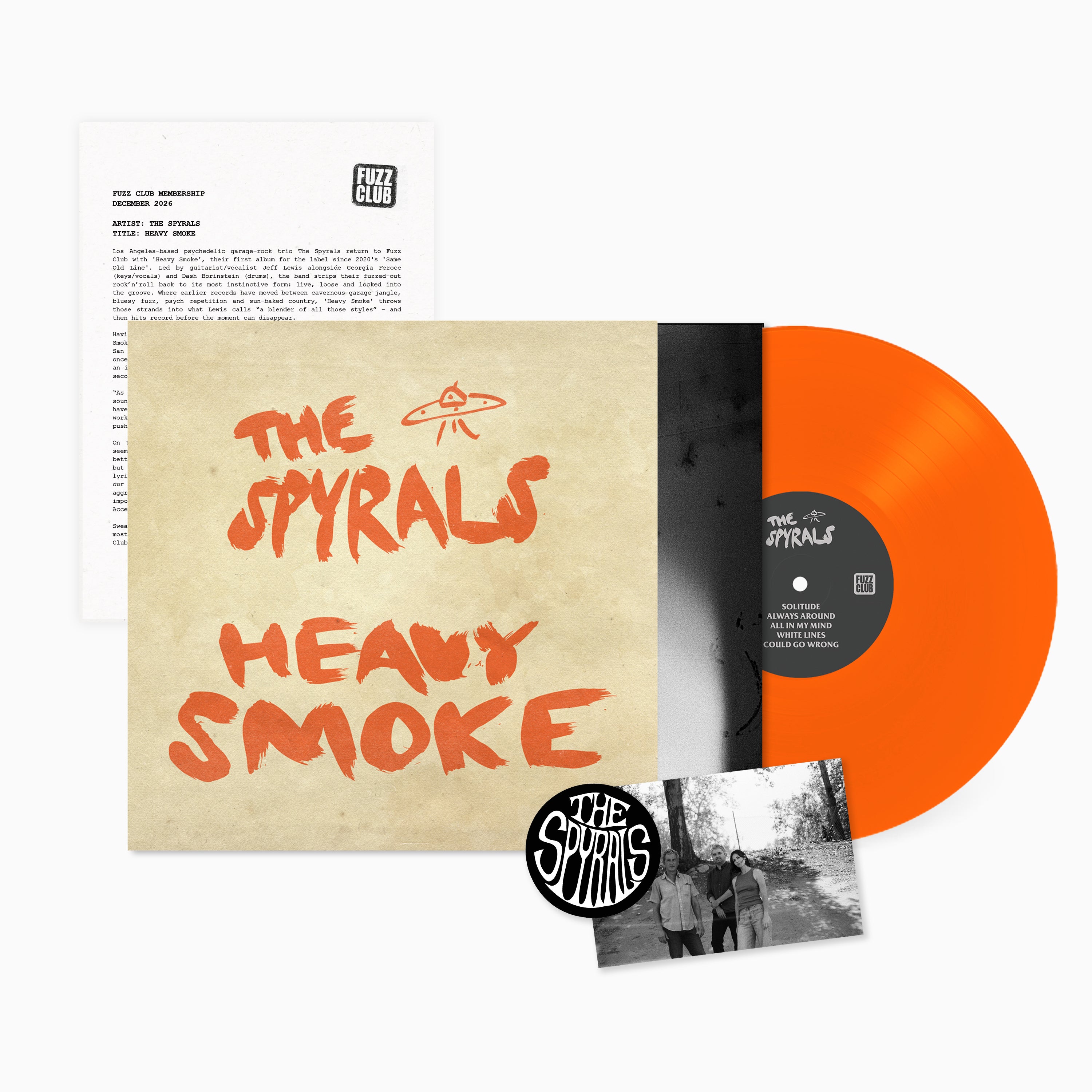 Fuzz Club The Spyrals Heavy Smoke vinyle orange néon 180g