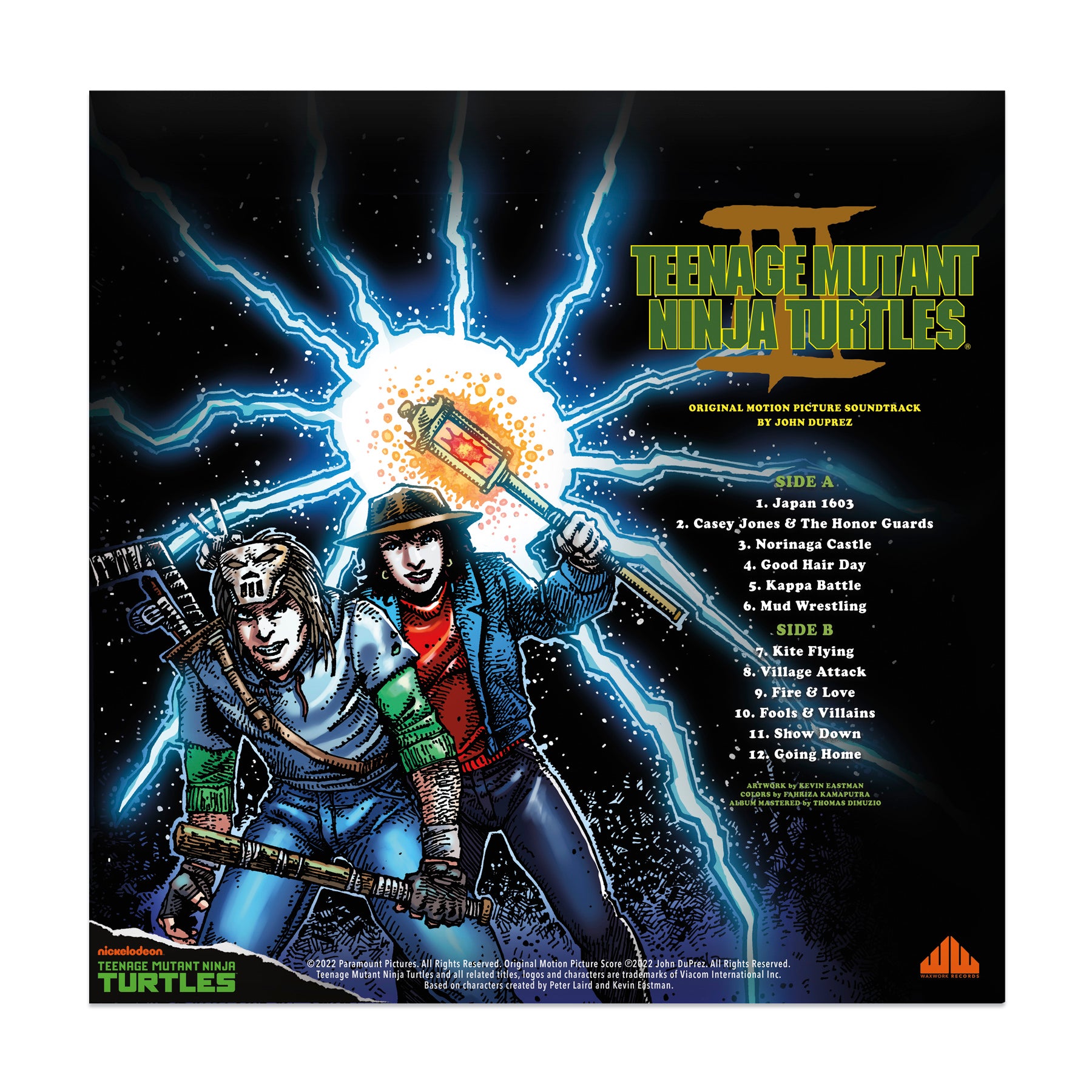 Waxwork Records Tortues Ninja 3 vinyle Time Scepter John Du Prez