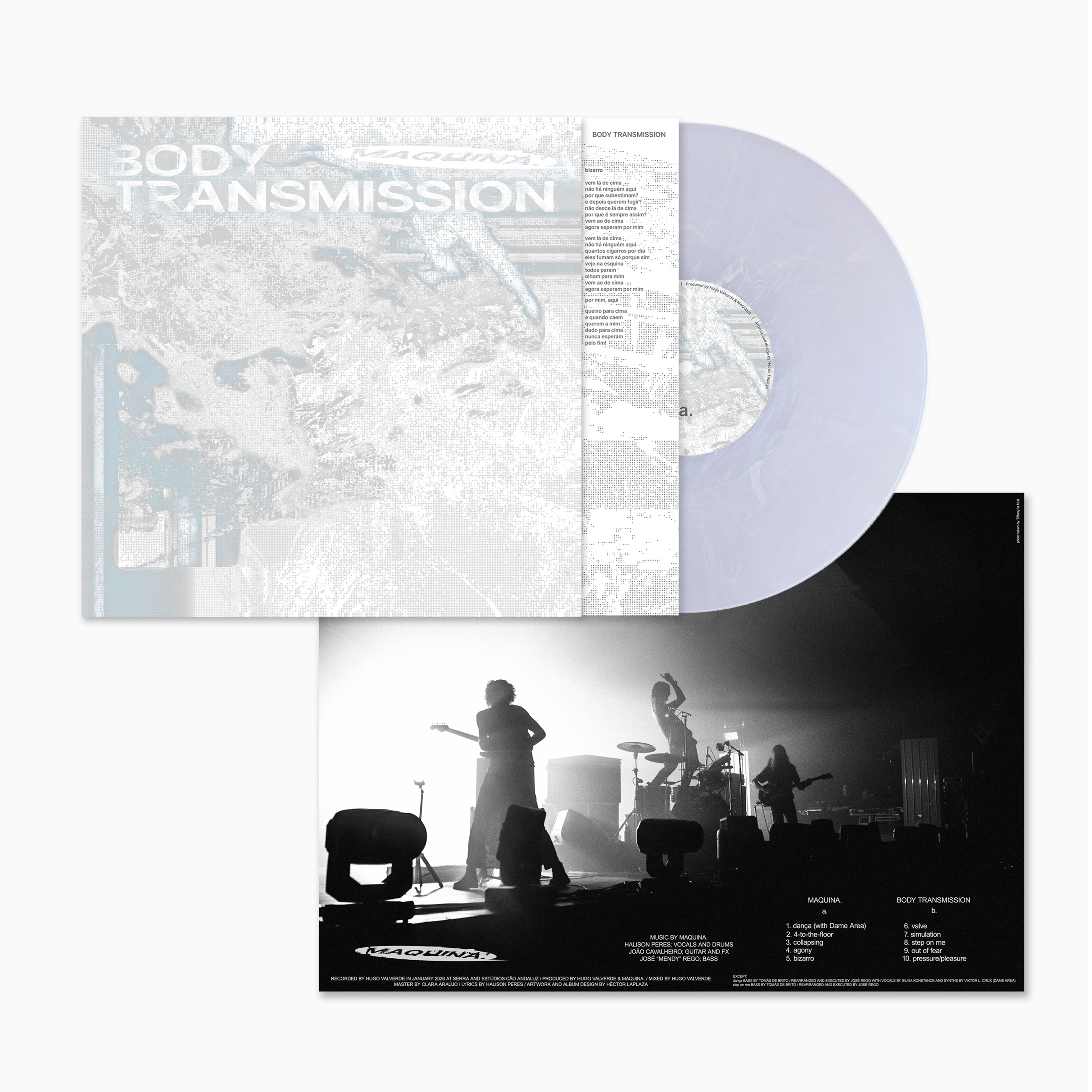 MAQUINA. BODY TRANSMISSION vinyle bleu électrique noise