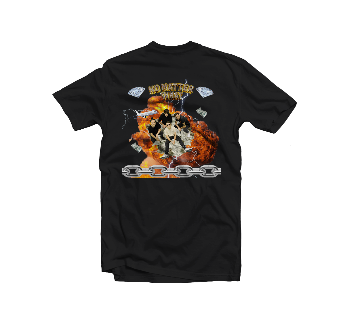 No Matter What Double Talk Cover T-shirt noir imprimé