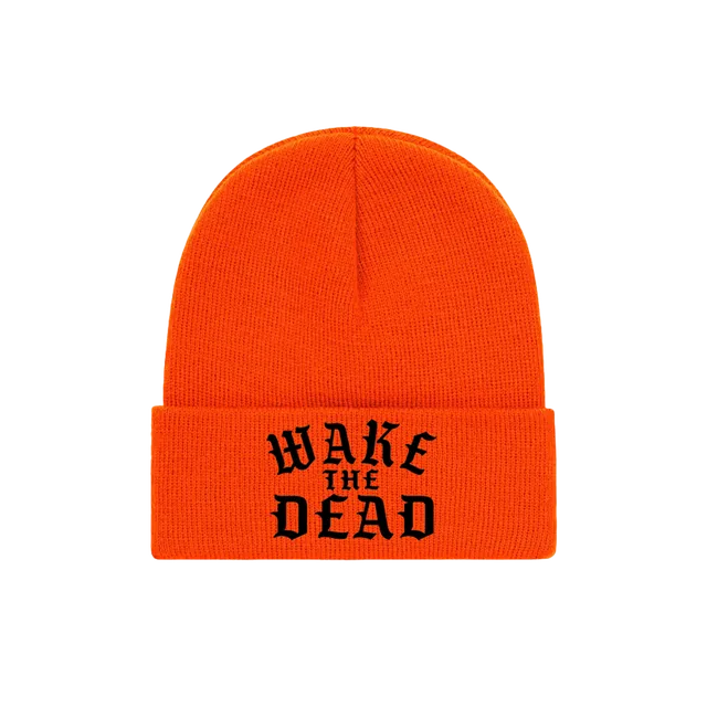 Wake The Dead Logo Bonnet orange hivernal