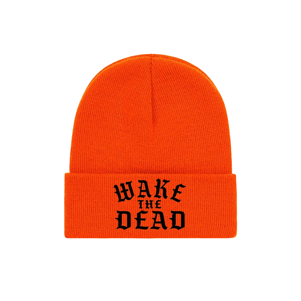 Wake The Dead Logo Bonnet orange hivernal