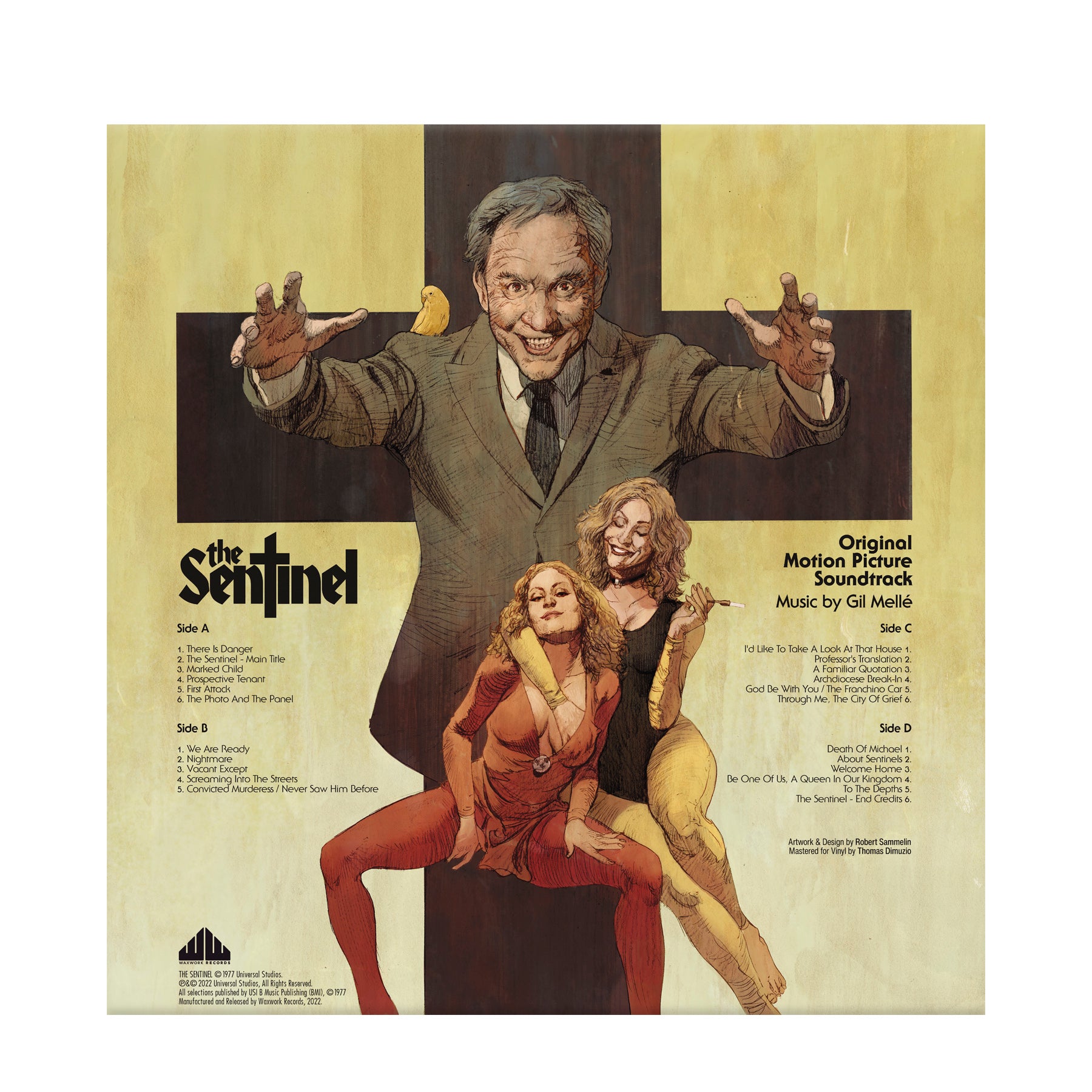Waxwork Records The Sentinel vinyle 2LP doré Gateway to Hell