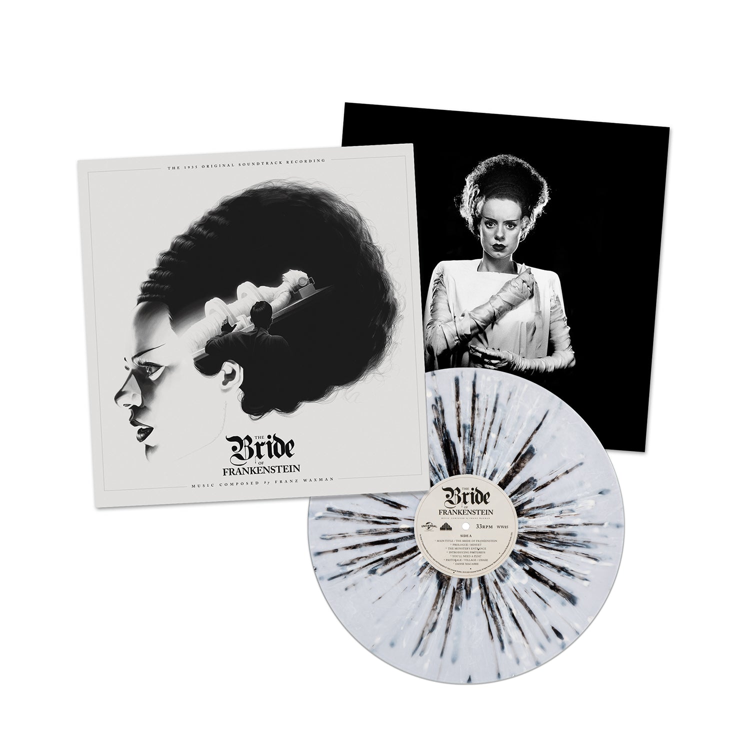Waxwork Records Bride of Frankenstein vinyle LP splatter classique