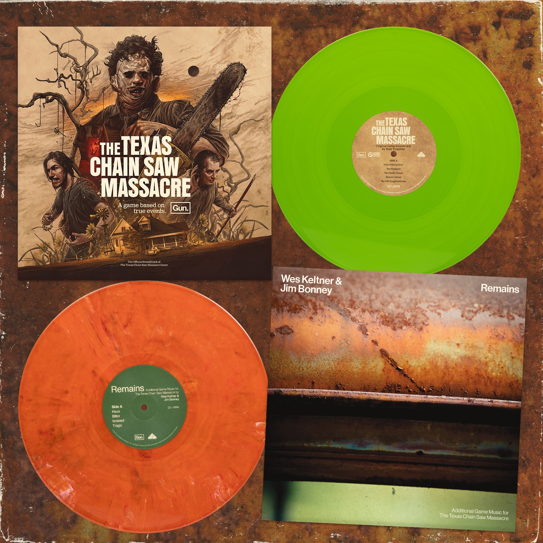 Waxwork Records Texas Chain Saw Massacre jeu vinyle vert double