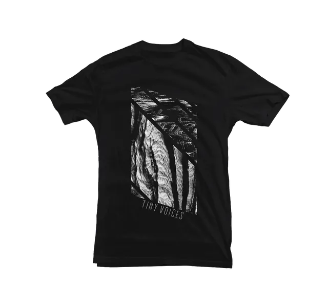 Useless Pride Records Tiny Voices Erosion Quadrangle T-shirt noir coton bio