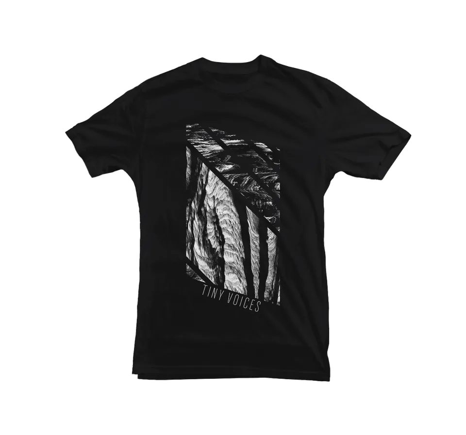Useless Pride Records Tiny Voices Erosion Quadrangle T-shirt noir coton bio