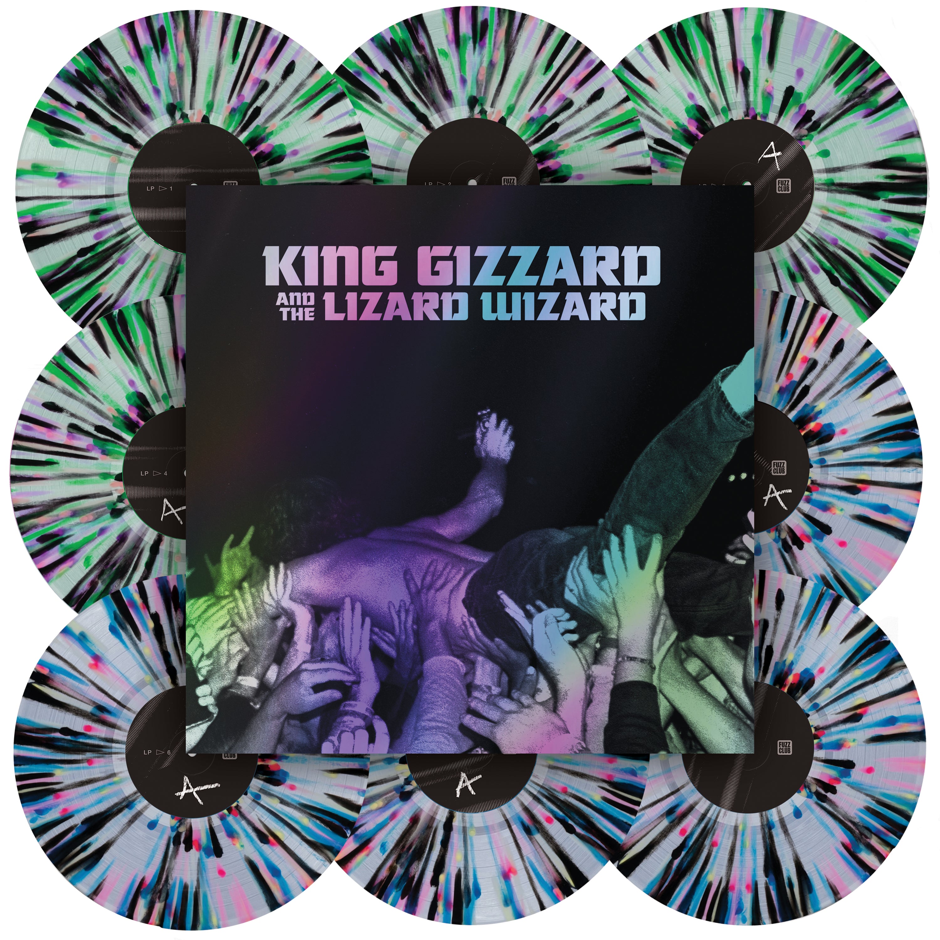 King Gizzard Tour 2024 coffret rainbow 8 vinyles livre