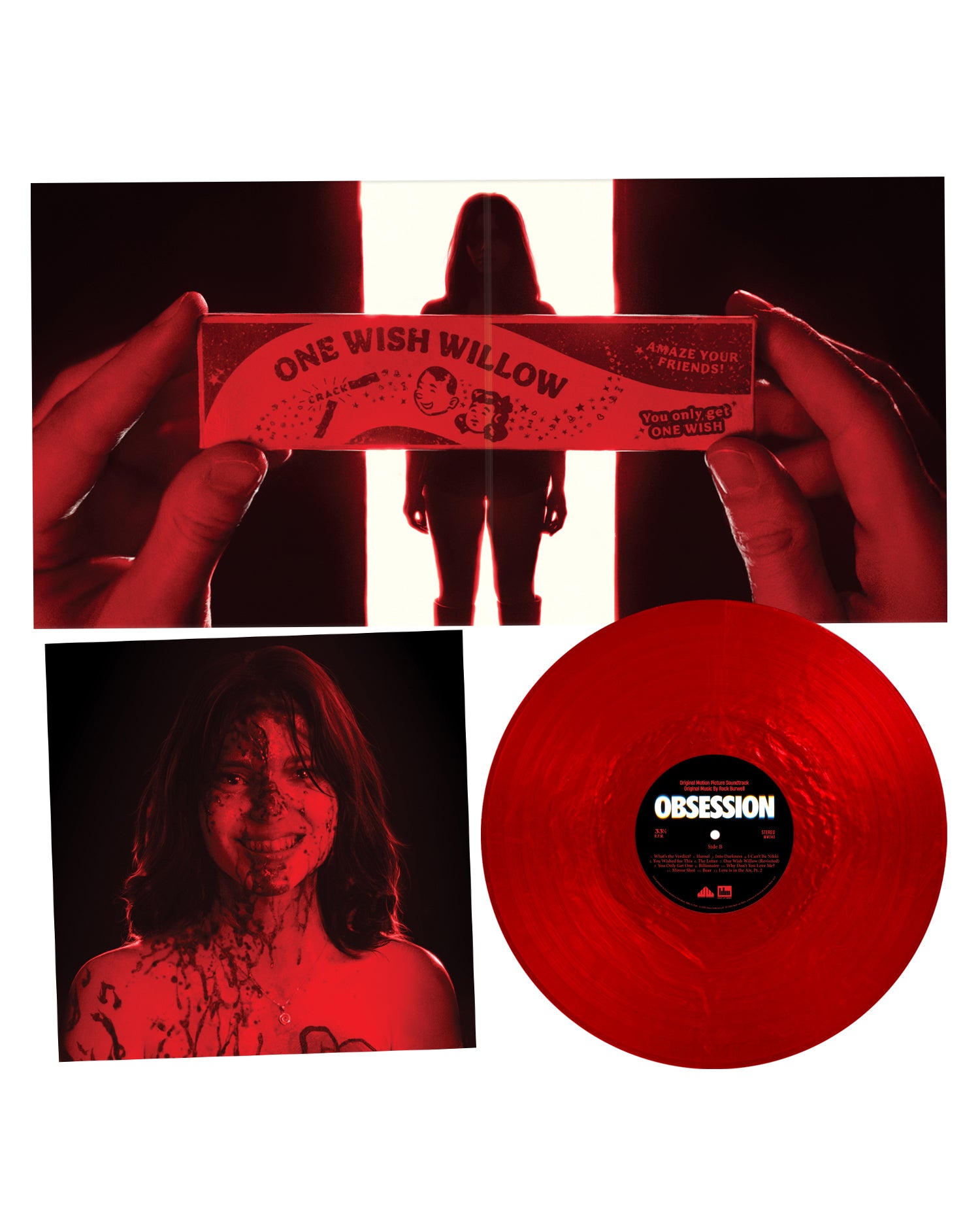 Waxwork Records Obsession vinyle rouge nacré bande originale