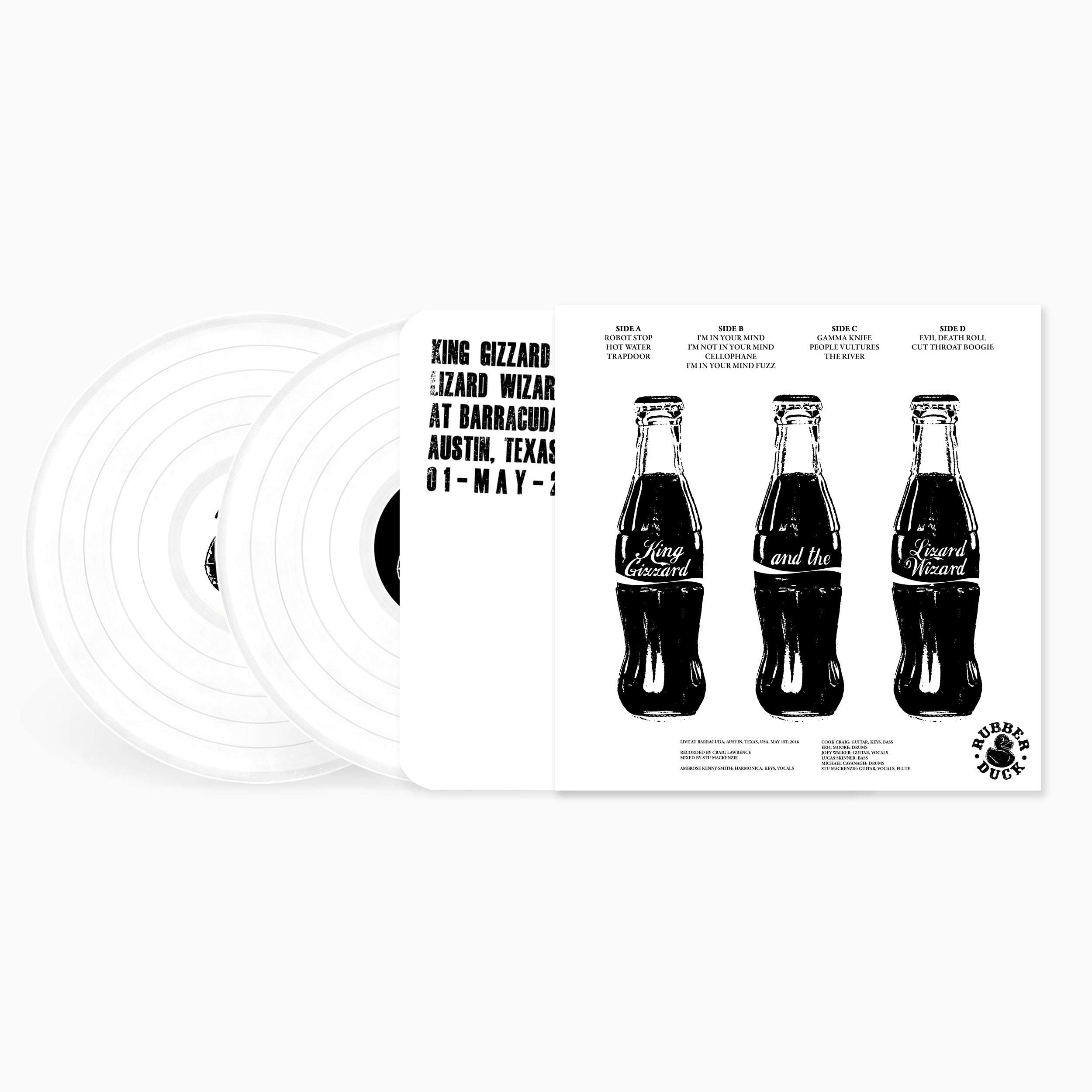 King Gizzard Live At Barracuda vinyle clear 2LP