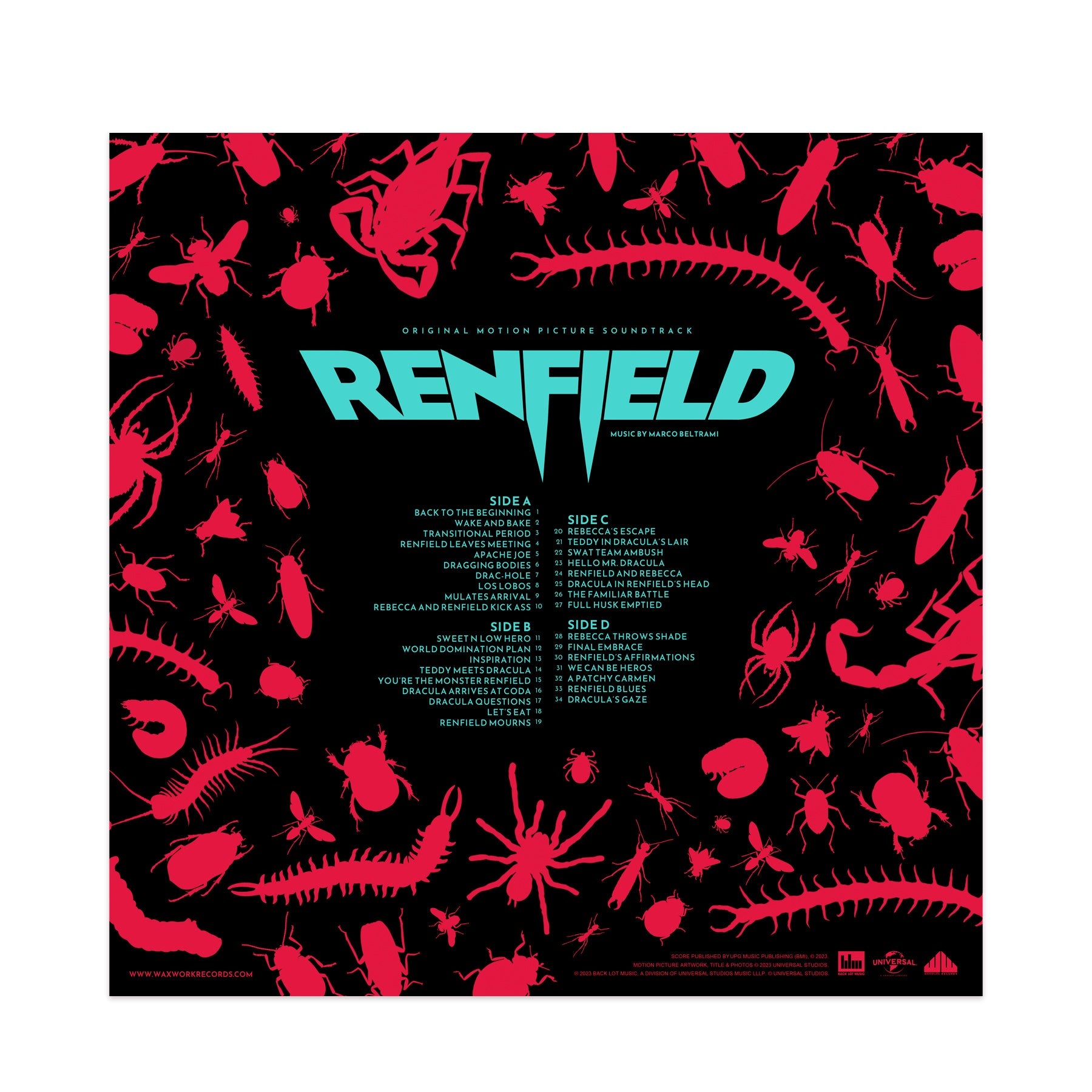 Waxwork Renfield vinyle bande originale Beltrami