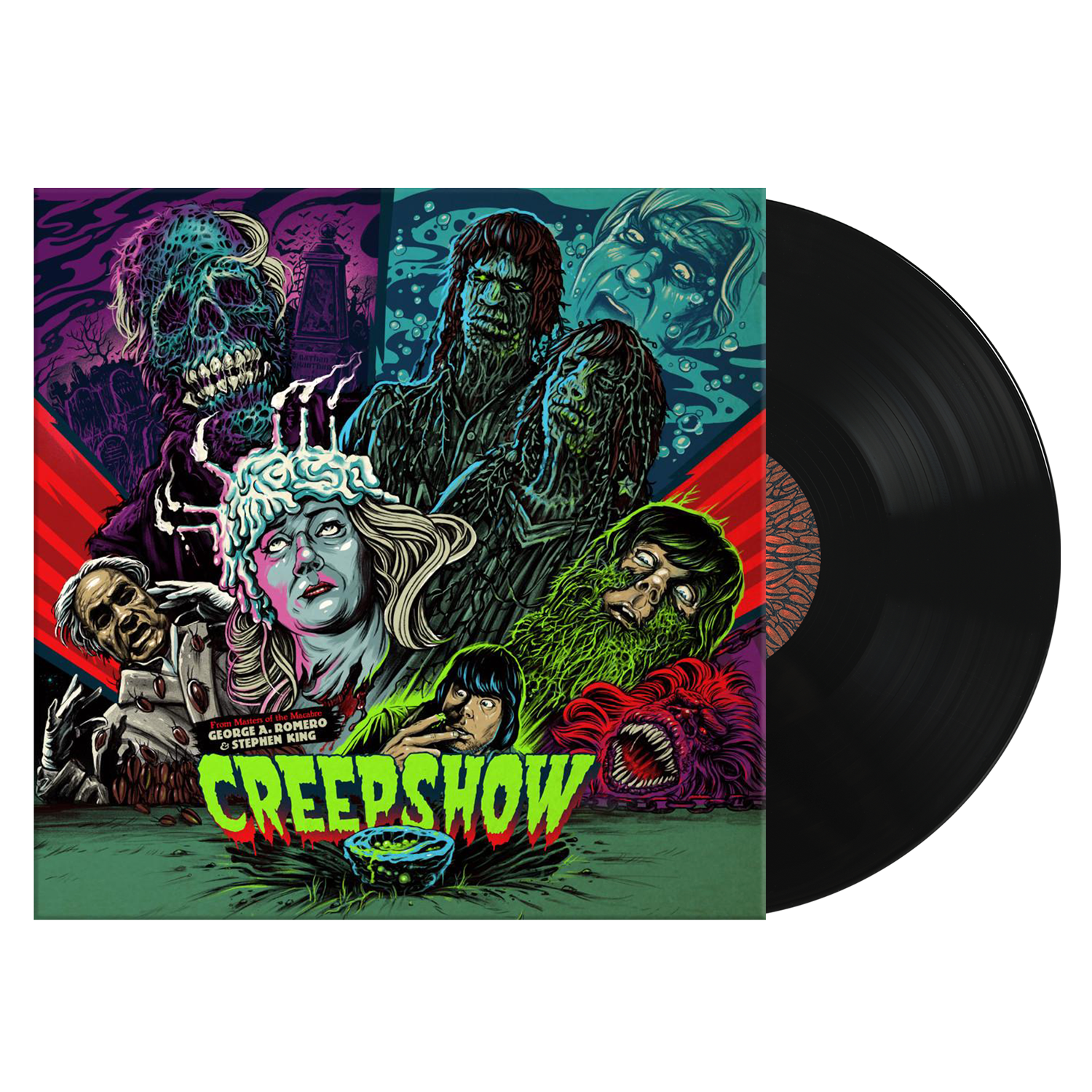 Waxwork Records Creepshow vinyle Meteor Green Blood Red