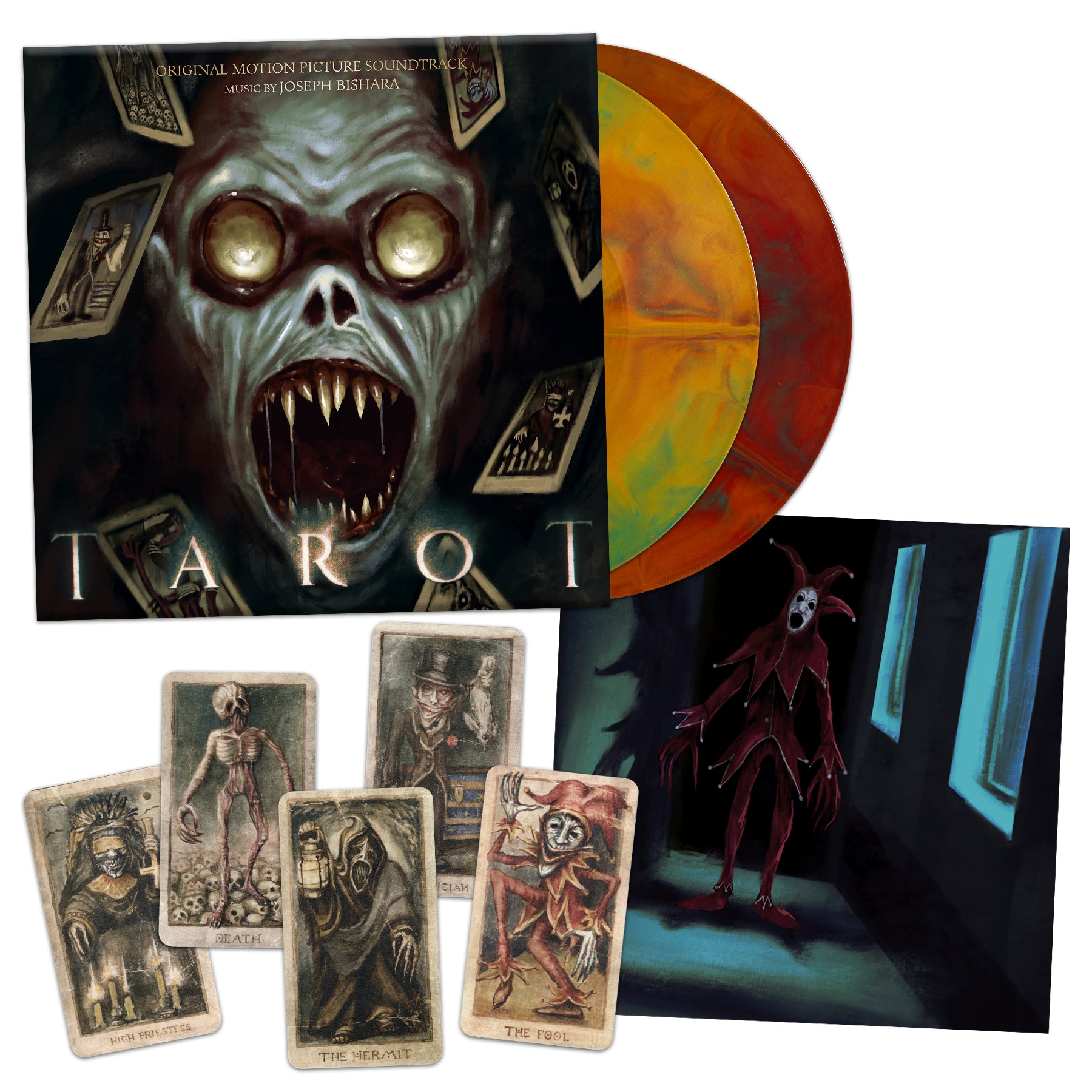 Waxwork Records Tarot vinyle 2LP 3 couleurs carte tarot