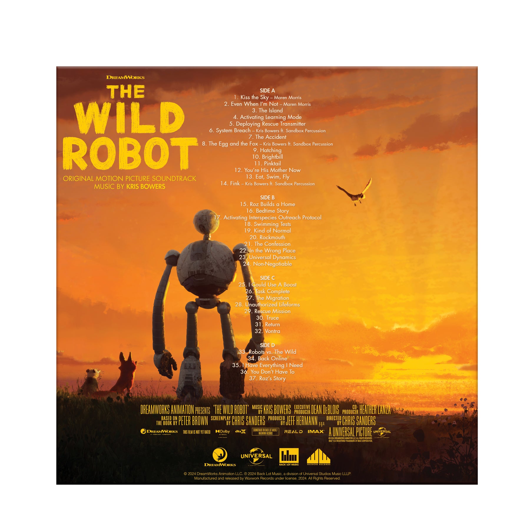 Waxwork Records Wild Robot Bowers vinyle animé