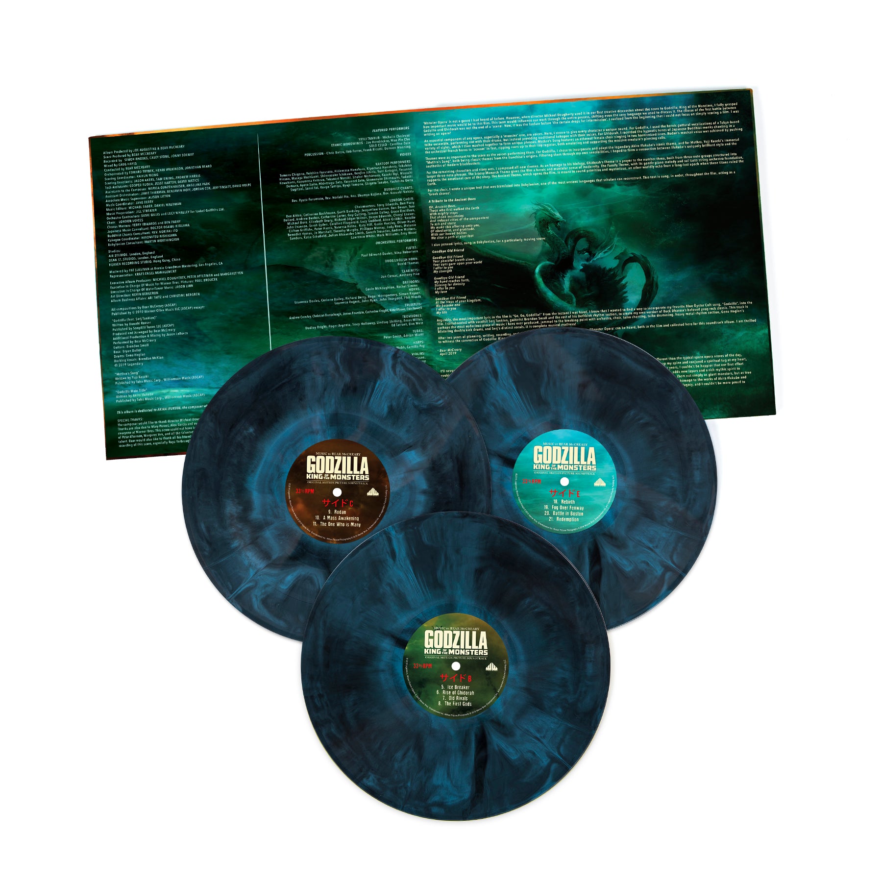 Waxwork Records Godzilla King Monsters vinyle triple LP Godzilla