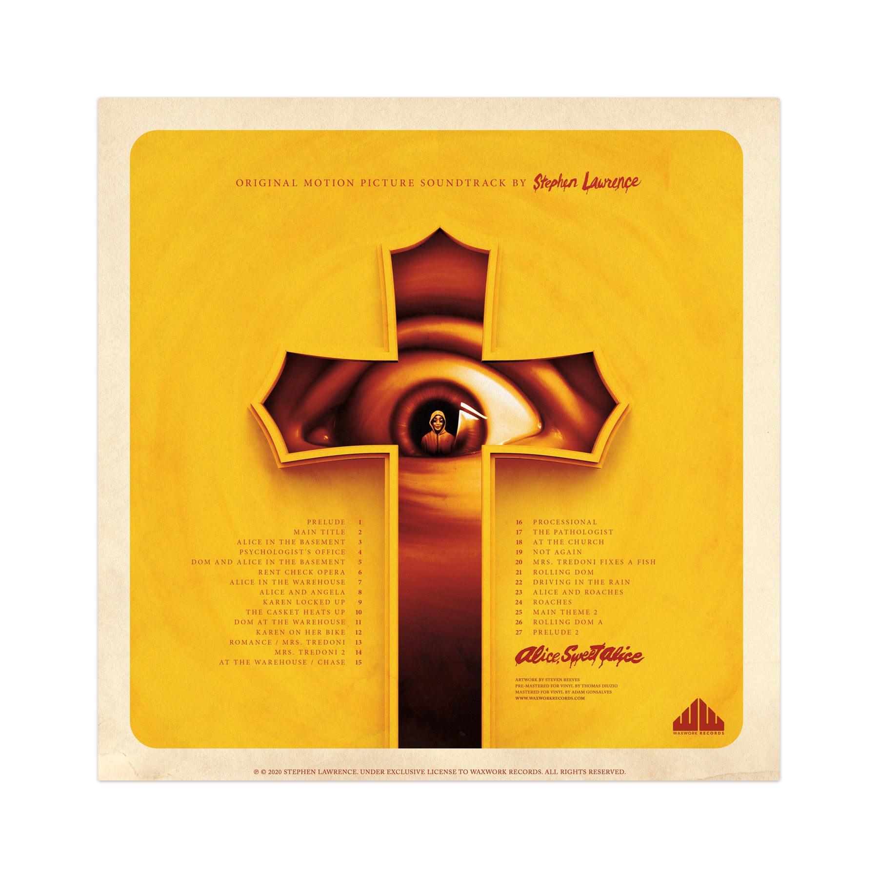 Waxwork Records Alice, Sweet Alice vinyle jaune splatter 180g