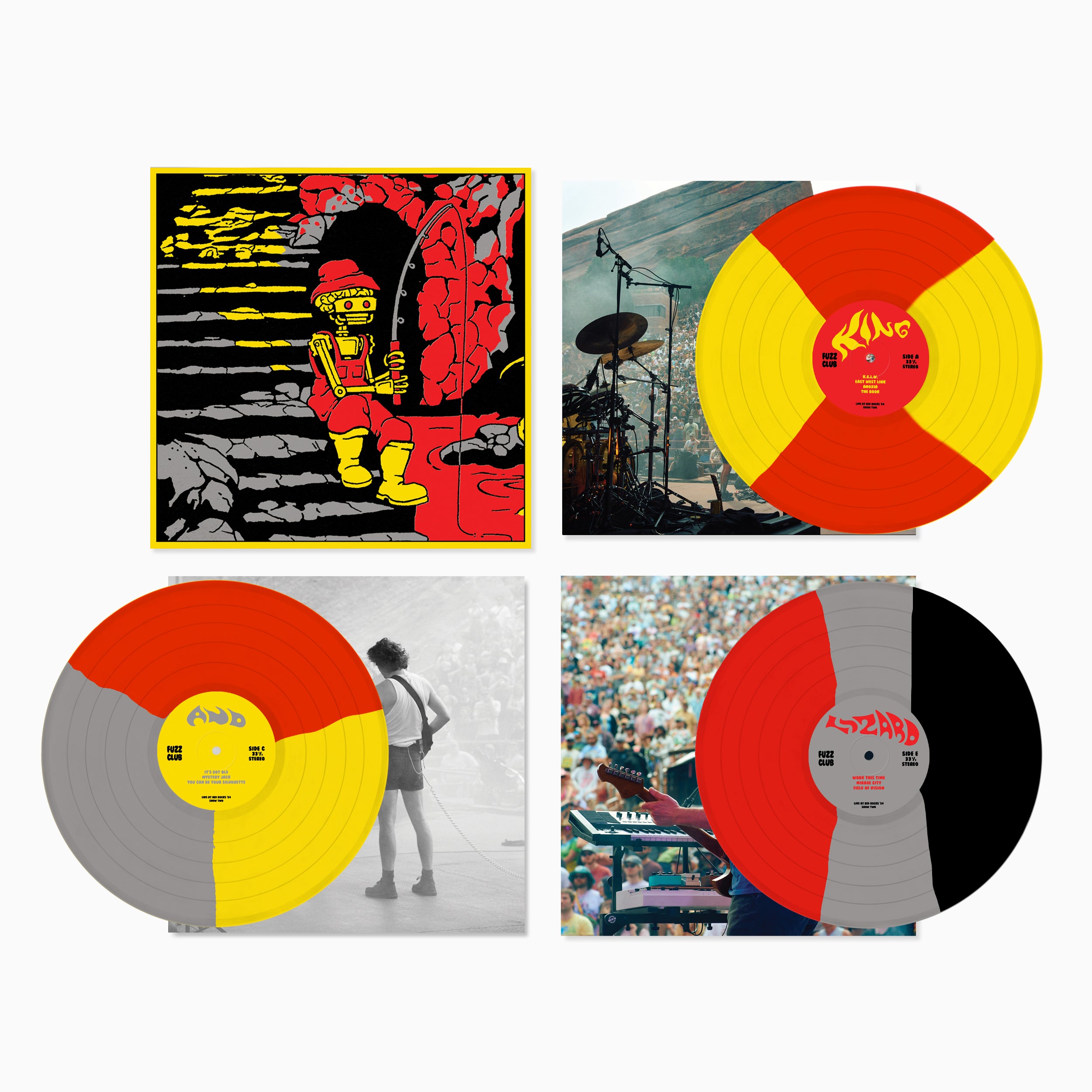Fuzz Club King Gizzard Live Red Rocks '24 coffret 3 vinyles Show 1
