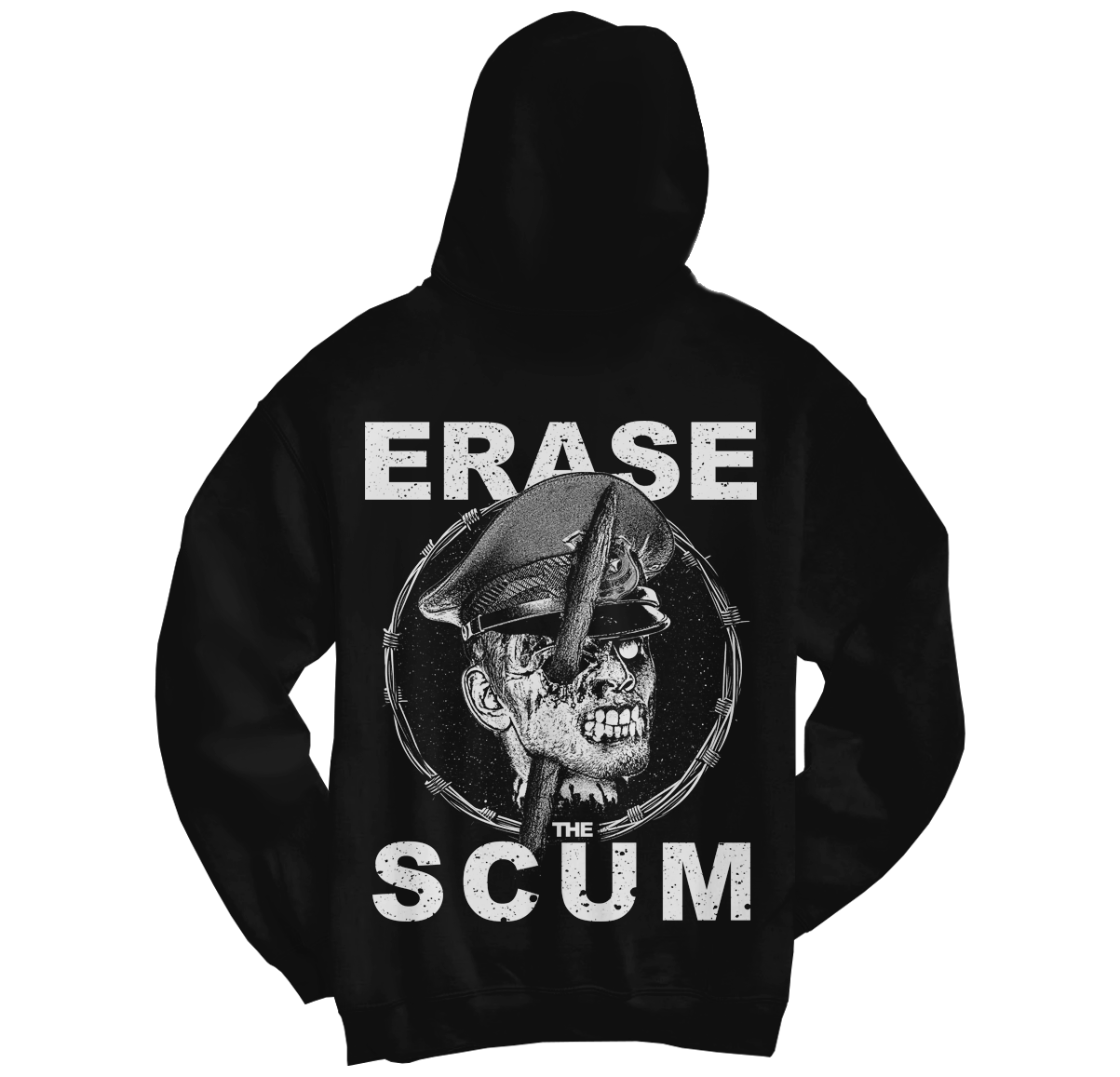 Useless Pride Get The Shot Erase The Scum hoodie noir